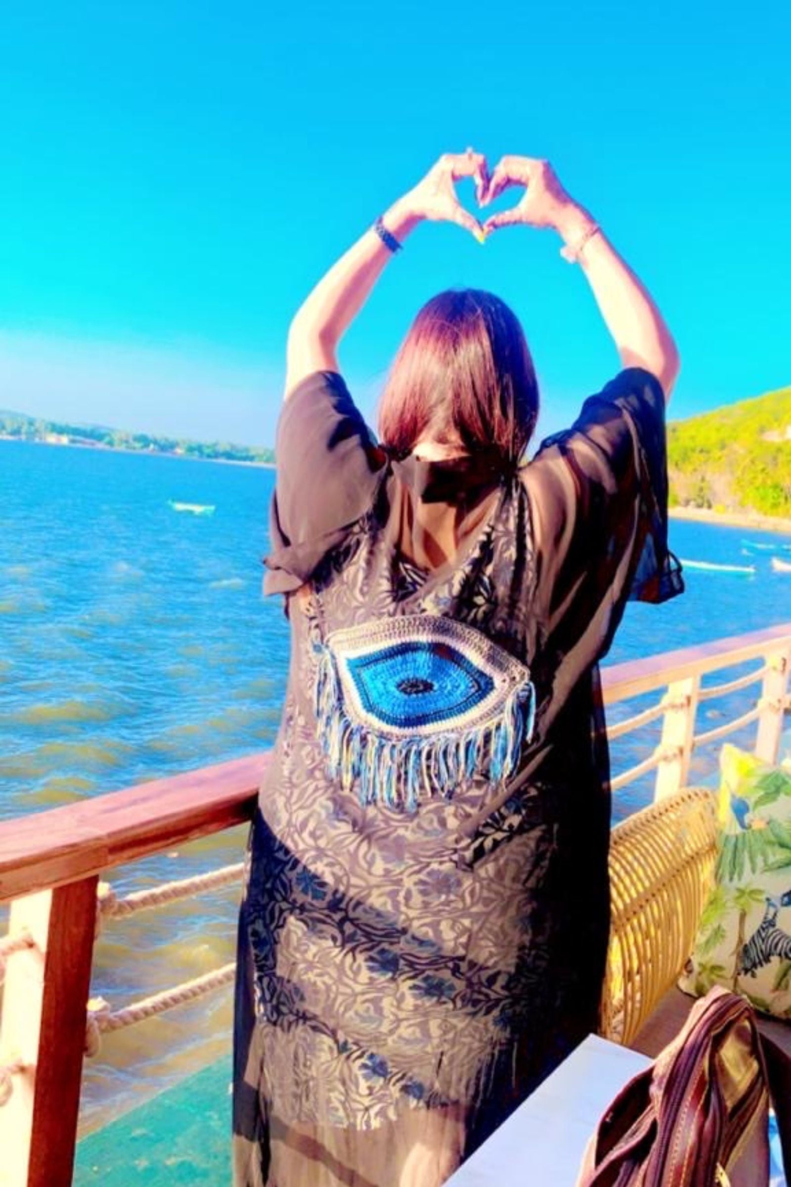 EVIL EYE KIMONOS WITH A CROCHET MOTIF