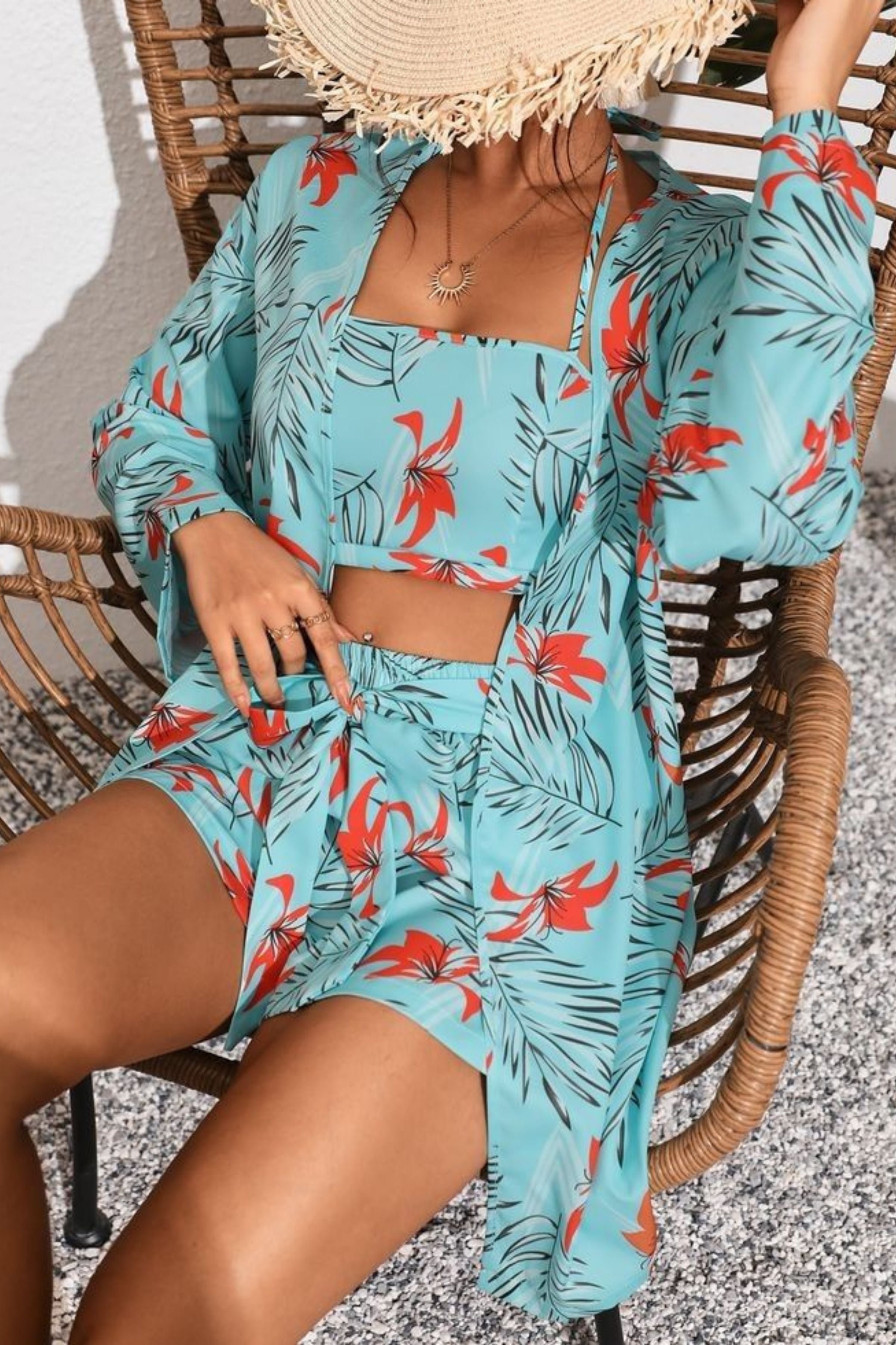 FRANGIPANI 3 PCS COORD SET