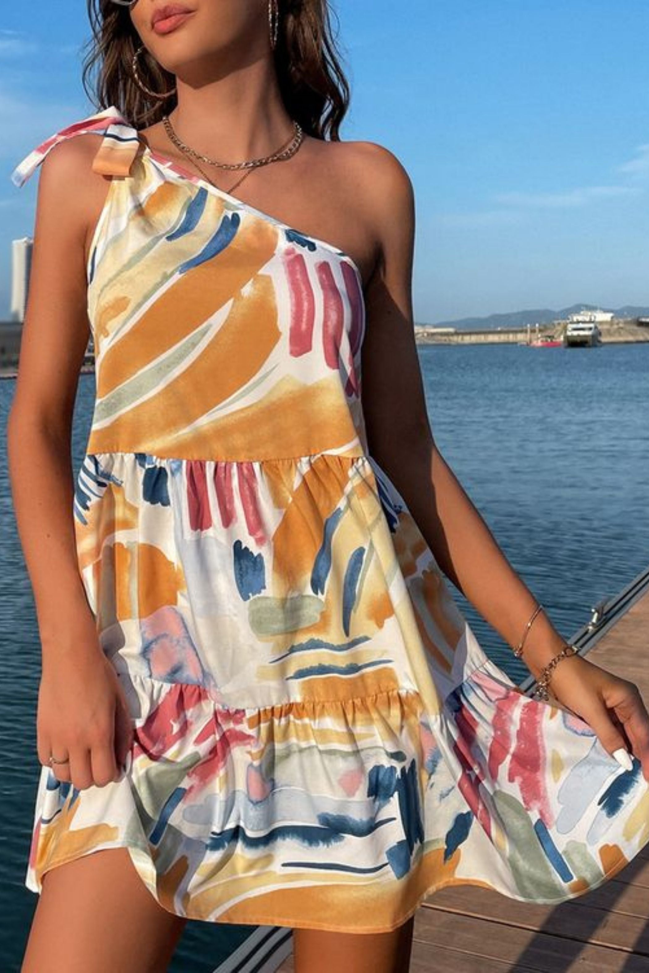 RABAT ONE SHOULDER DRESS