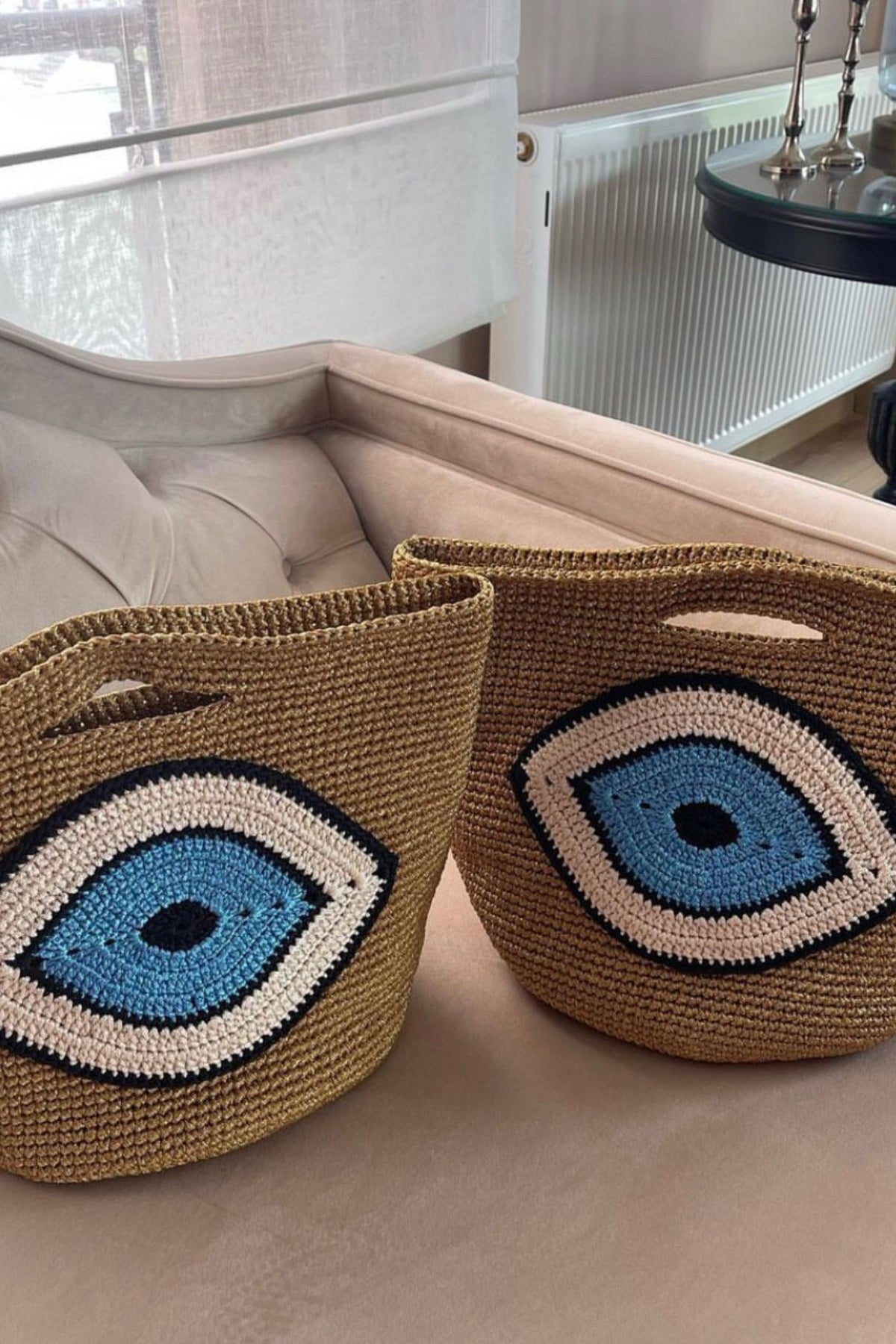 GOLDEN EVIL EYE BAG