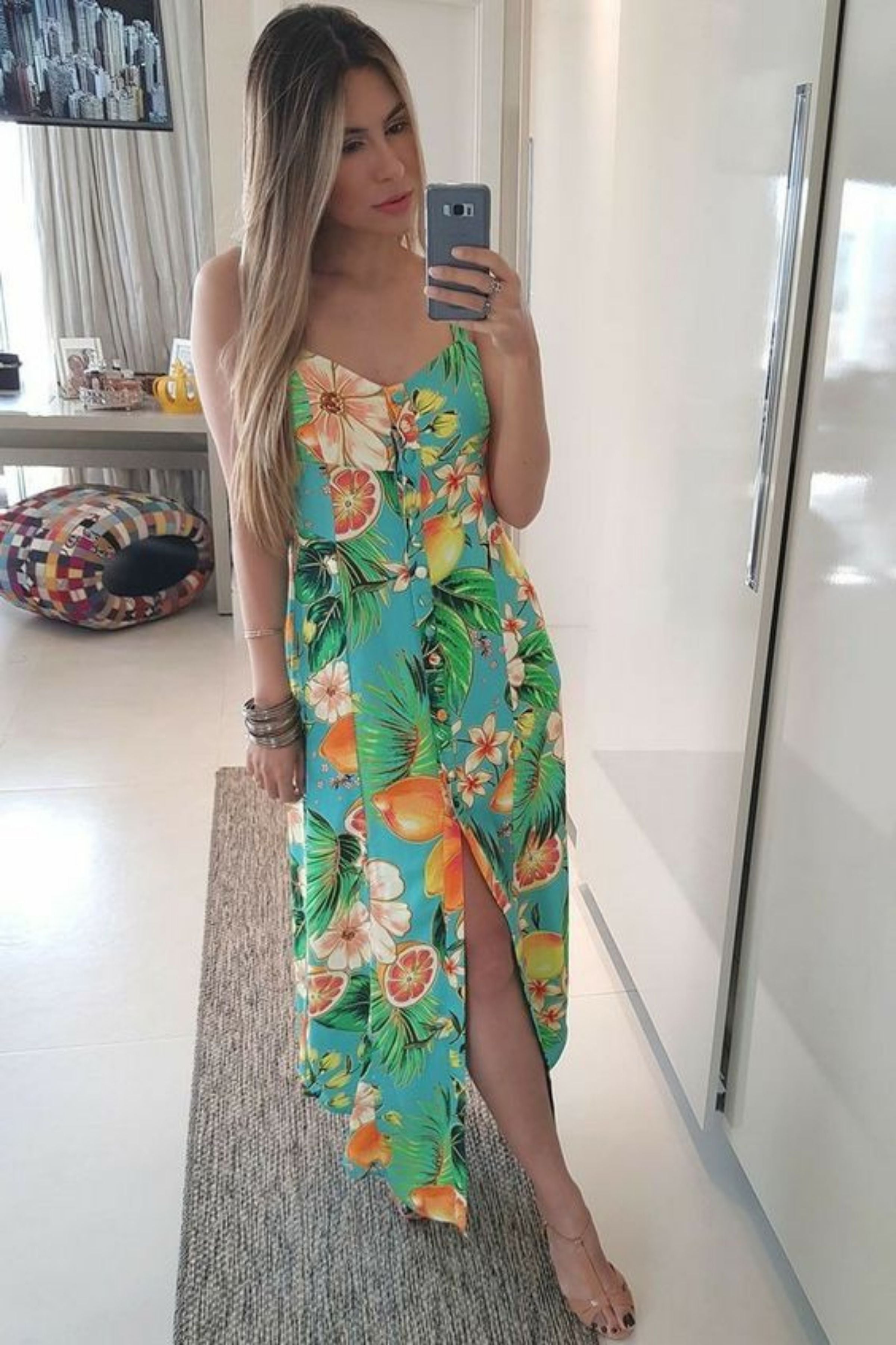 HYDRANGEA LONG MAXI DRESS