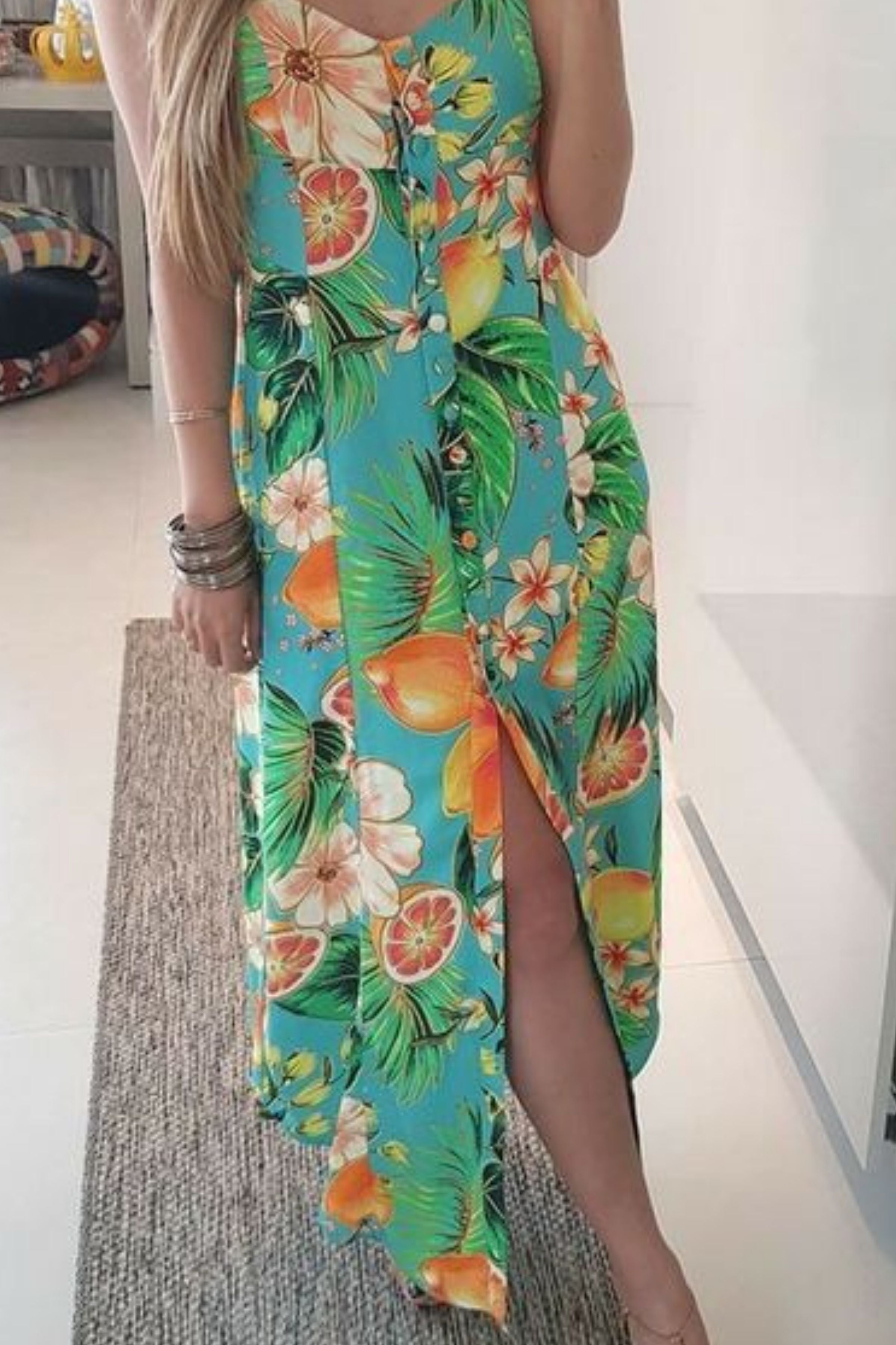 HYDRANGEA LONG MAXI DRESS