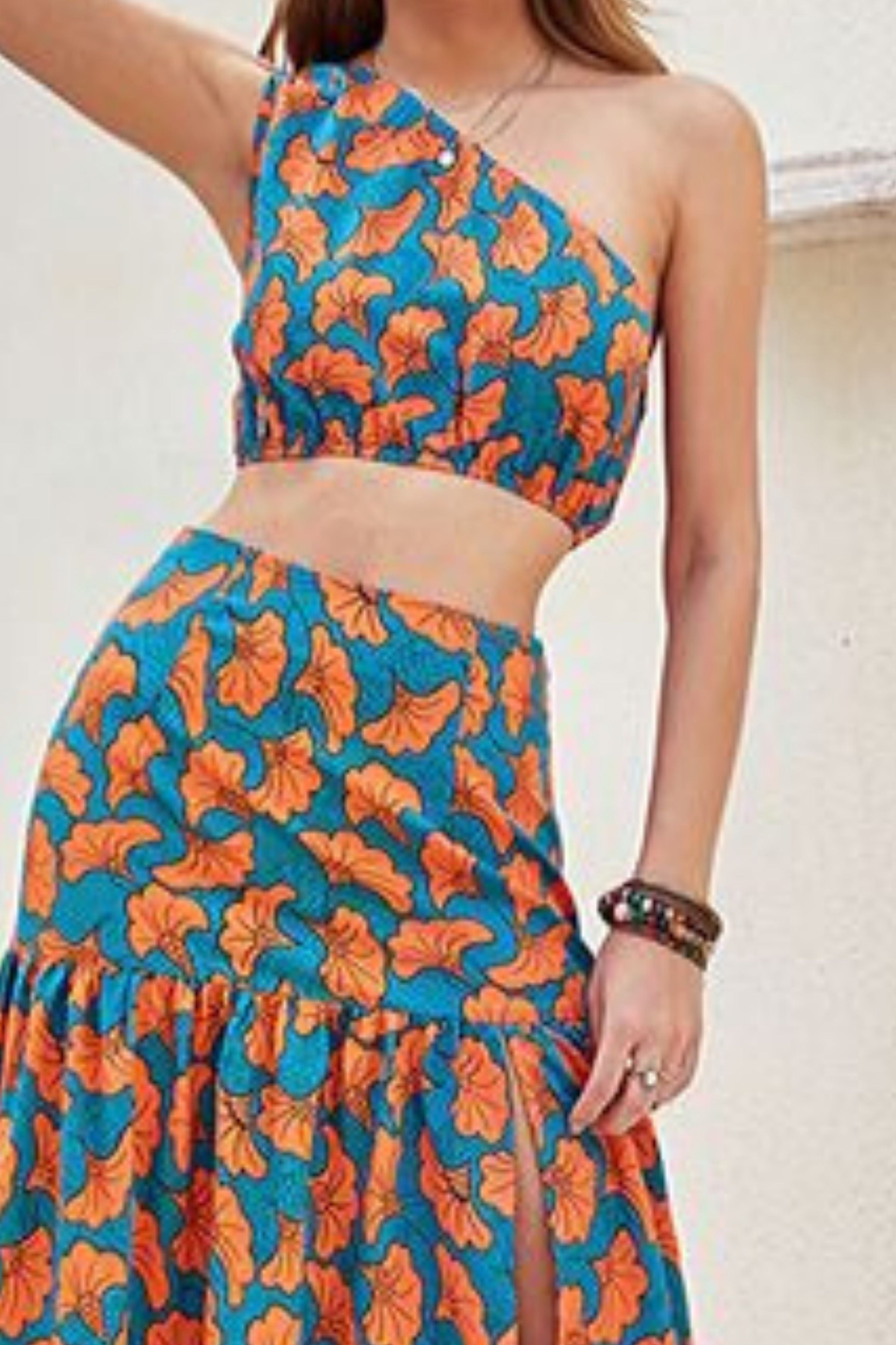 BOHO TOP & SPLIT THIGH SKIRT