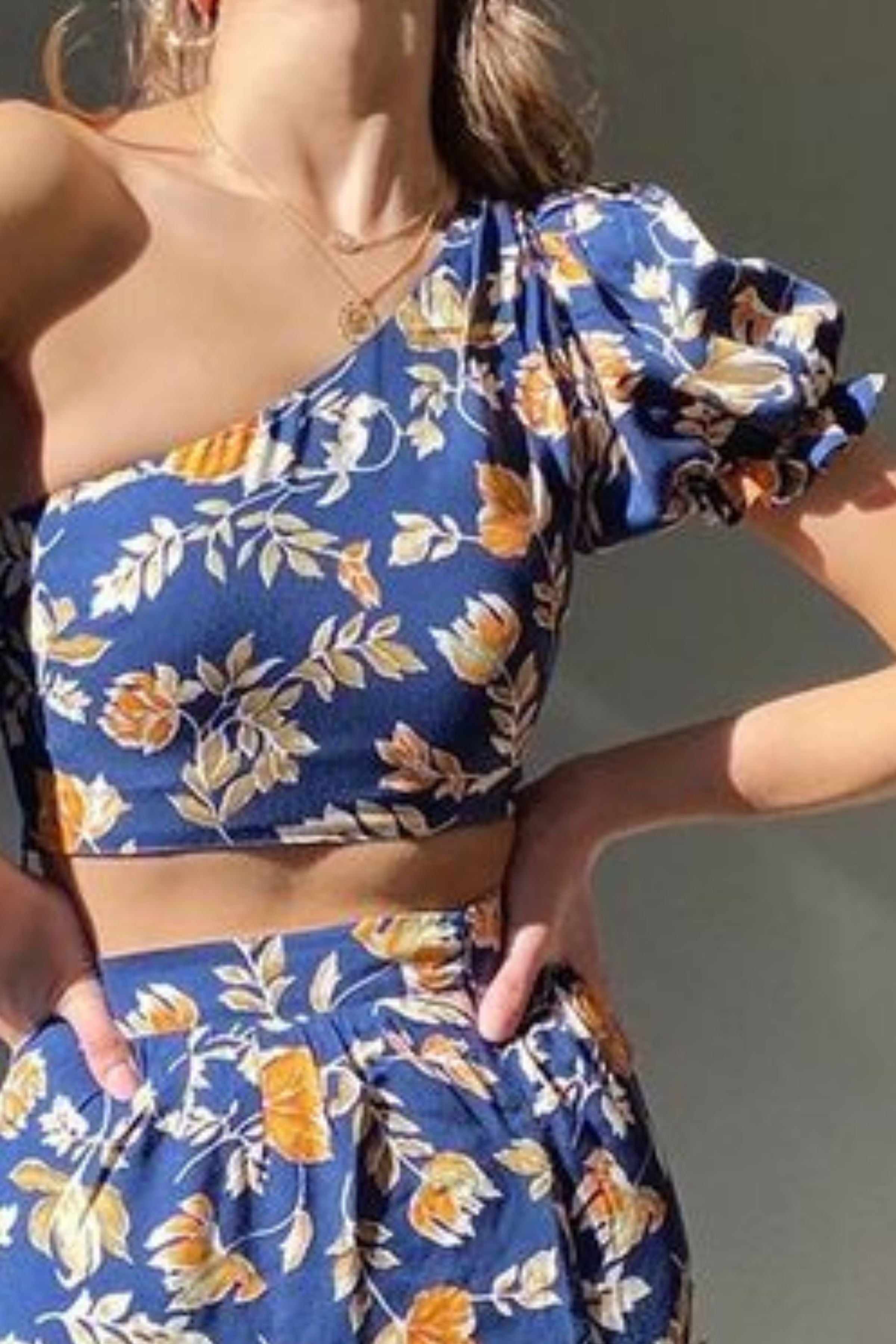 POPPY ONE SHOULDER TOPAND RUFFLE SKIRT