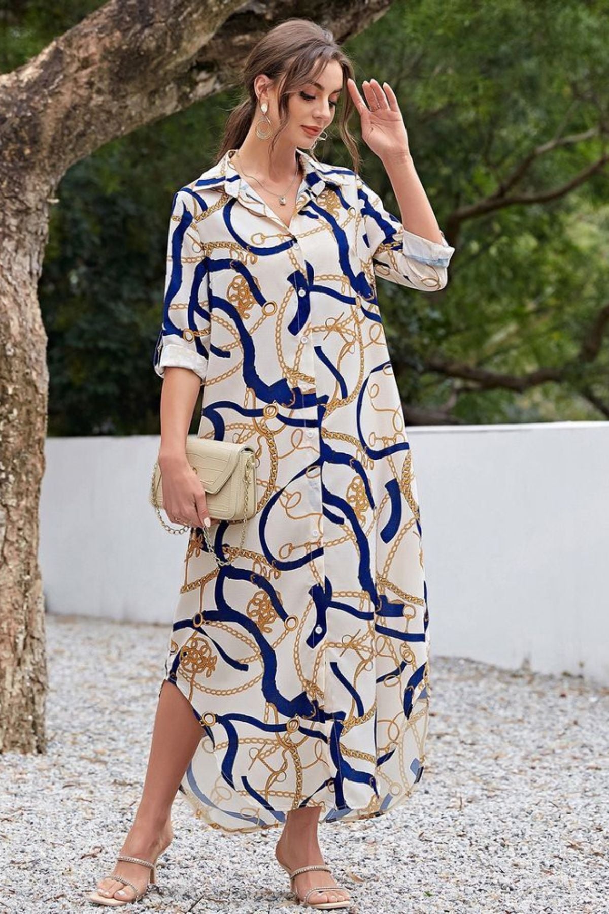 Ropes of Glamour Shirt Dress