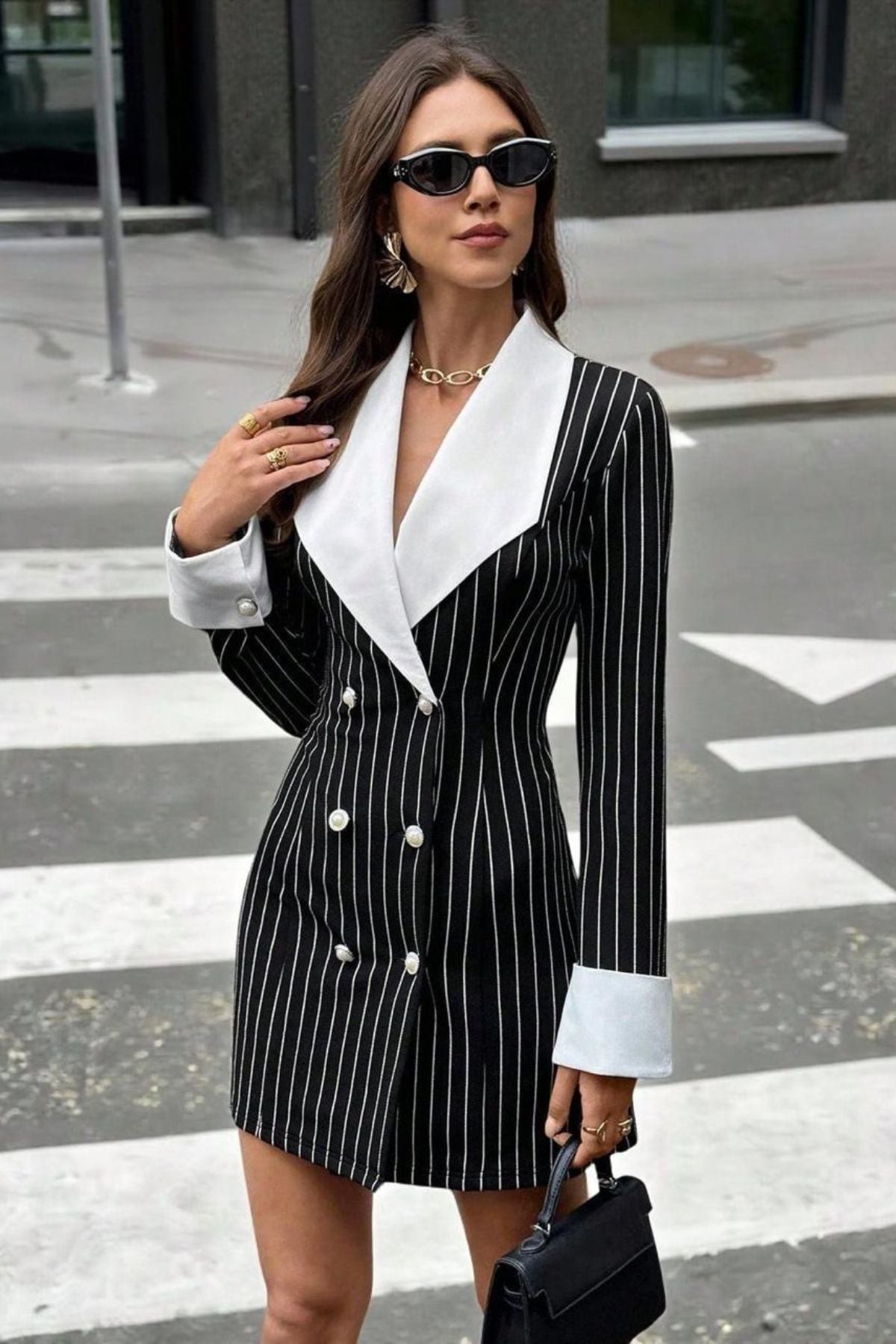 Icon Noir Blazer Dress
