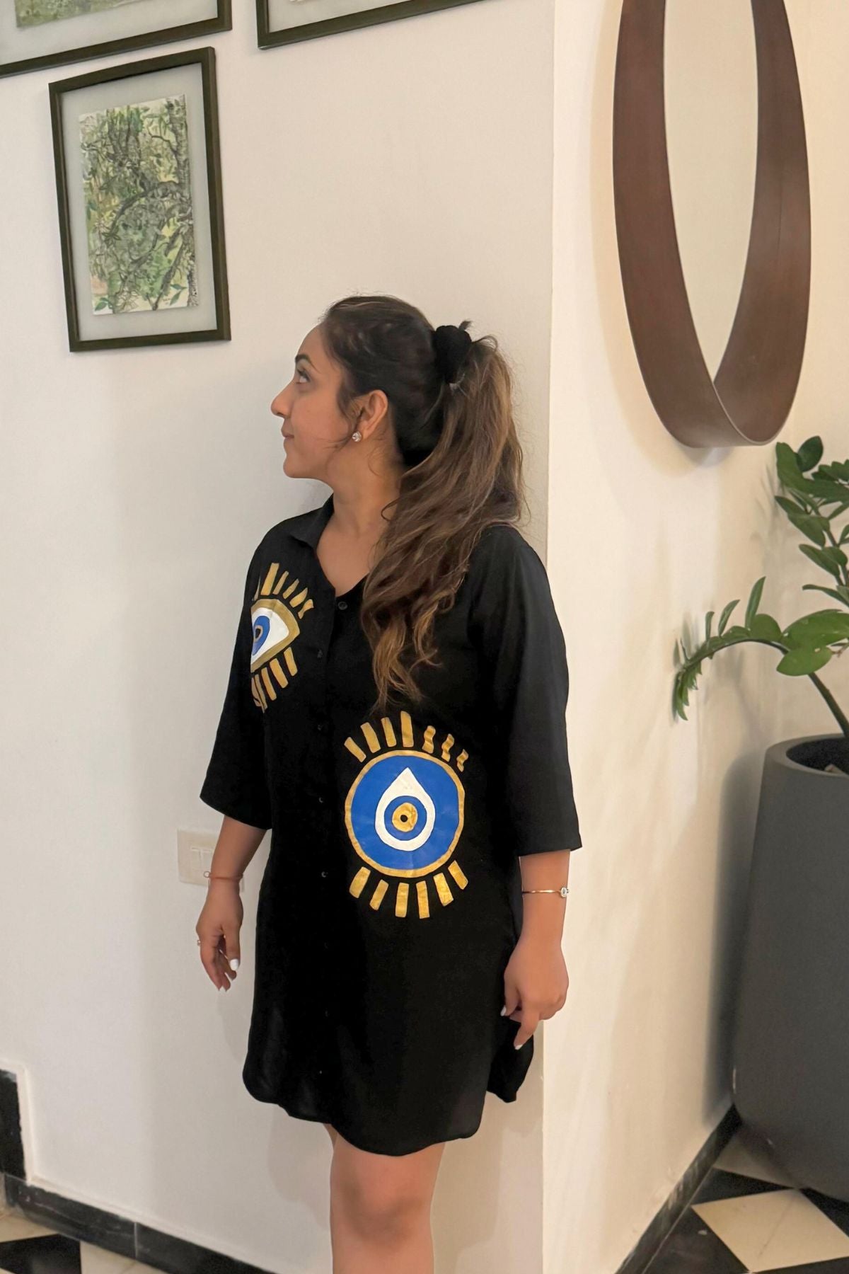 MAGICAL EYE SHIRT DRESS