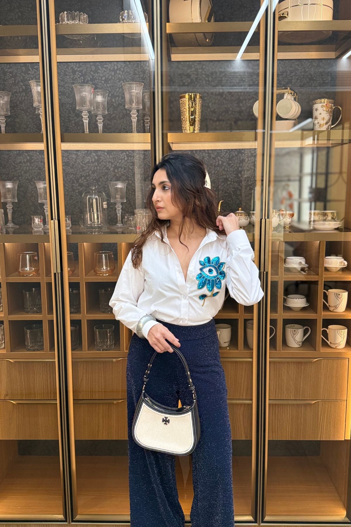 WHITE GAZE EVIL EYE SHIRT