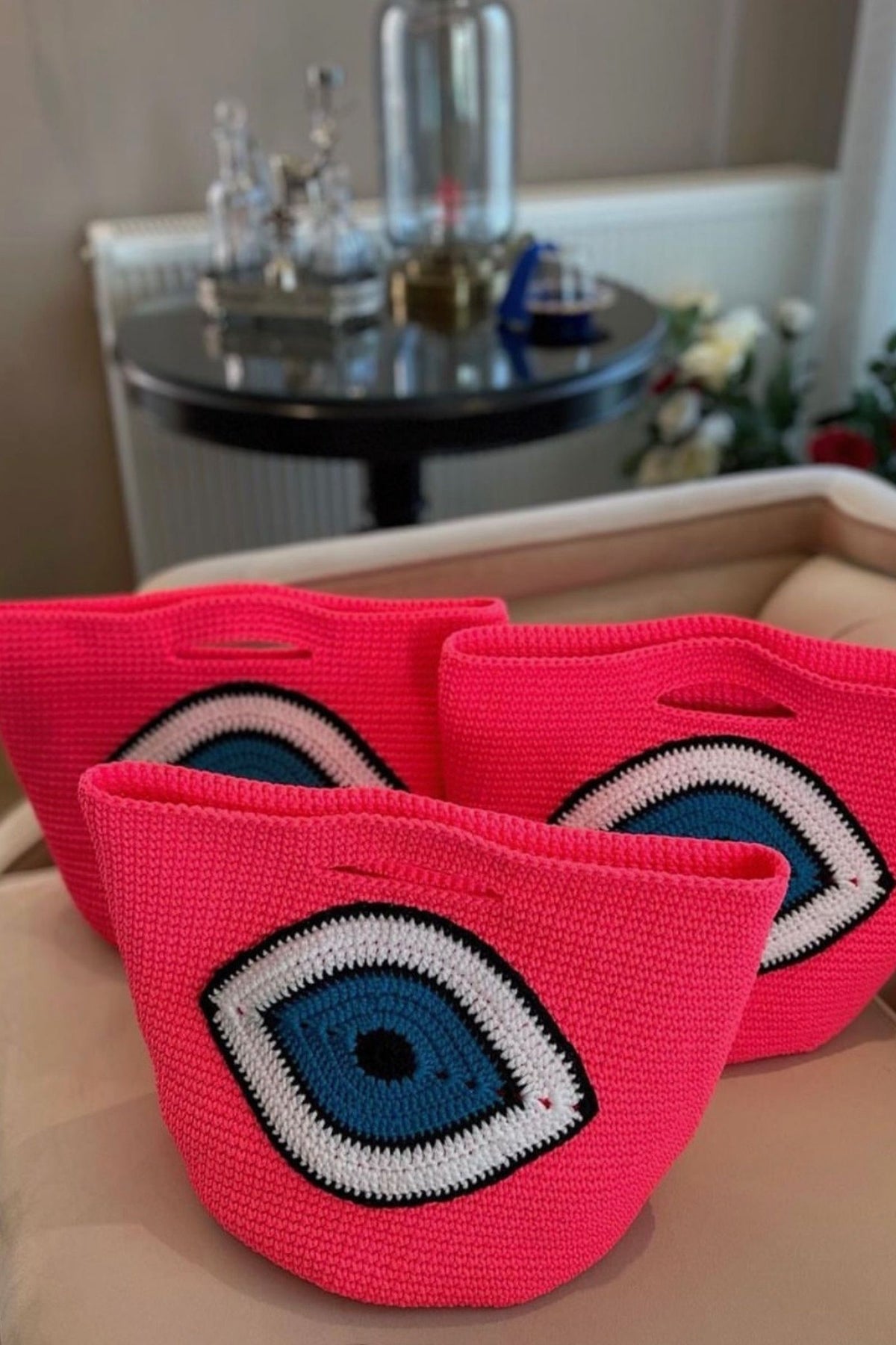 QUEEN CONCH EVIL EYE BAG