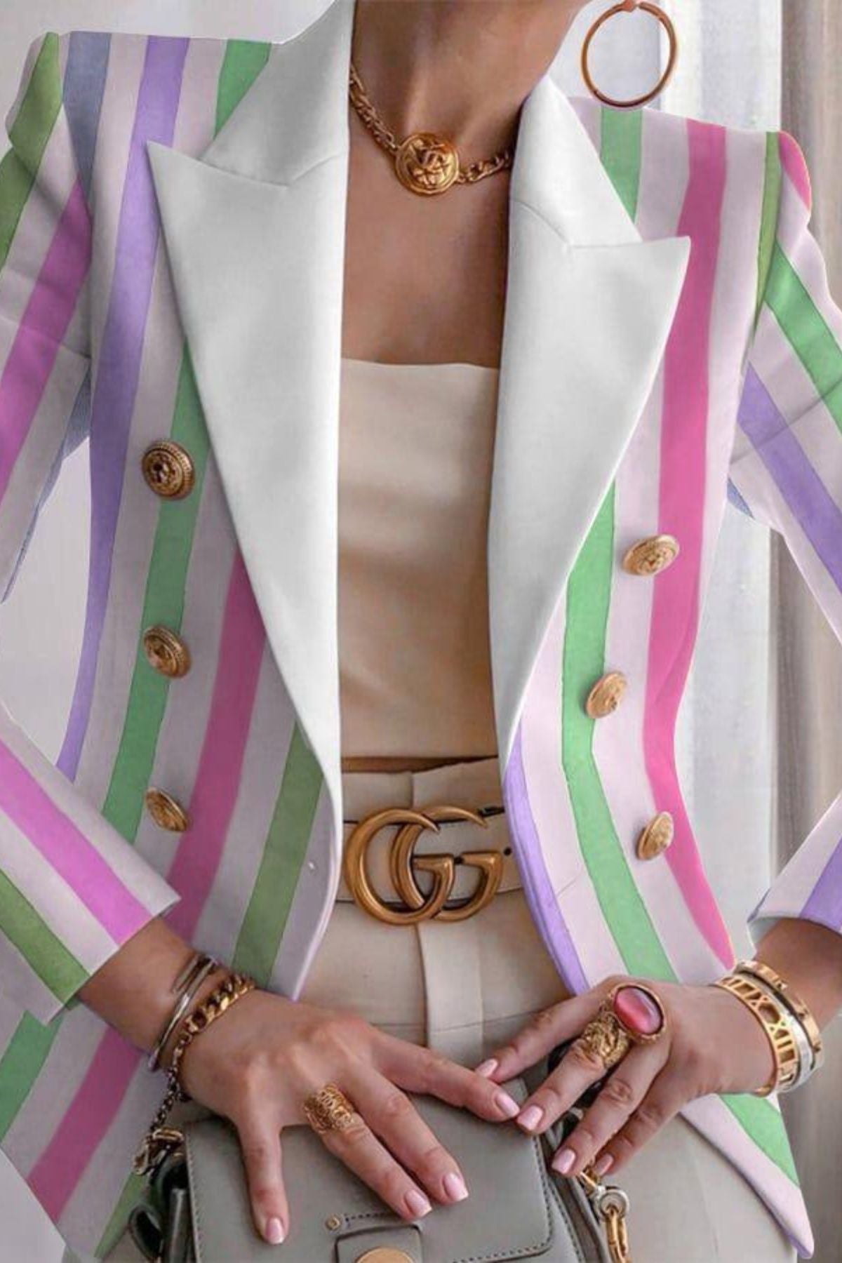 The Luxe Stripe Blazer"