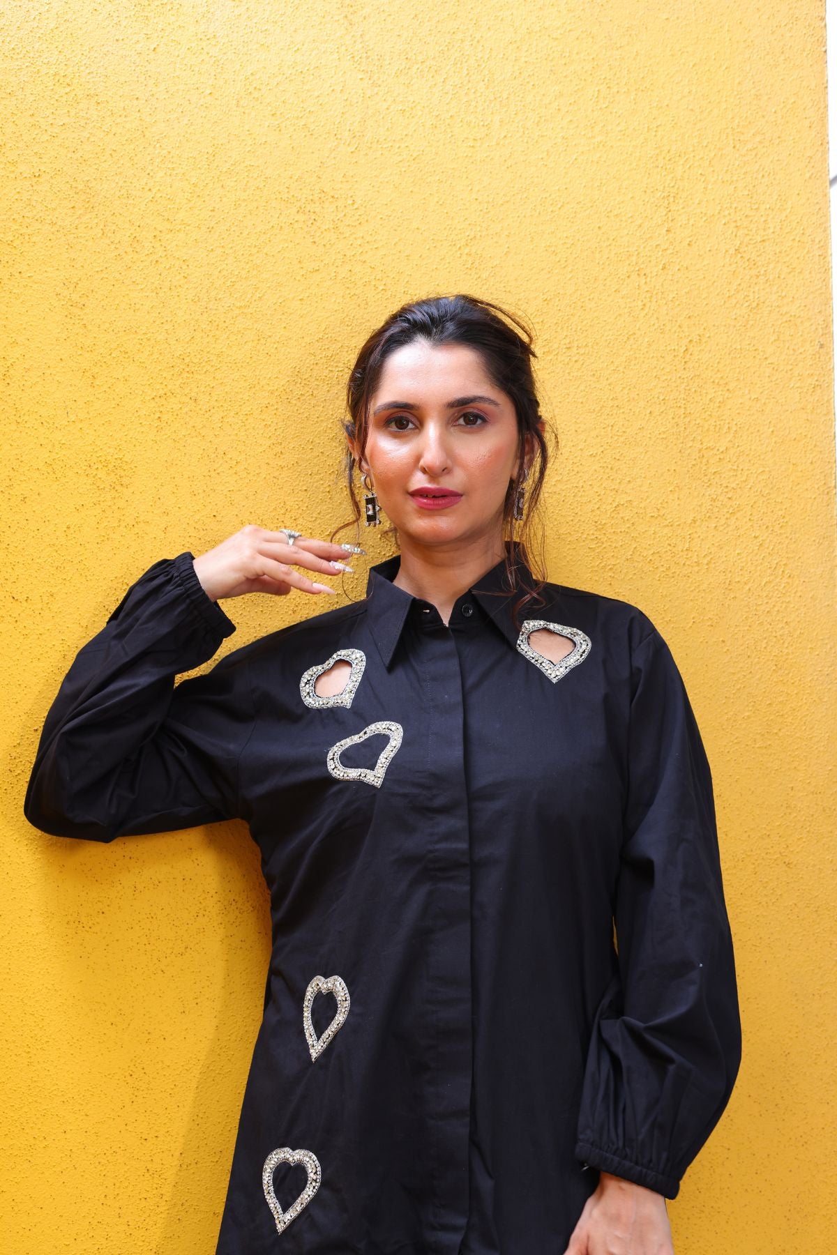 Dimond Hearts Shirt Dress