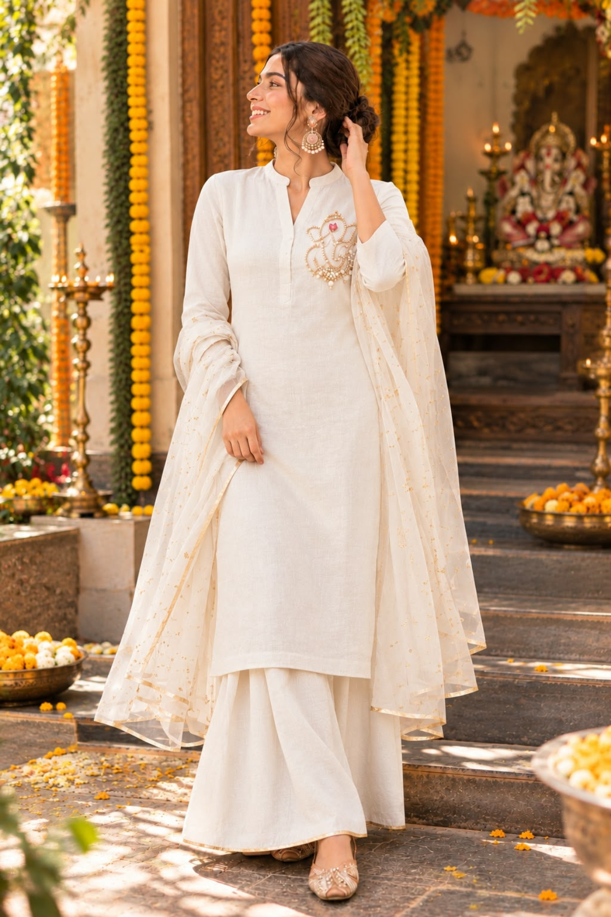 Ganesh Grace Embroidered Kurta Set
