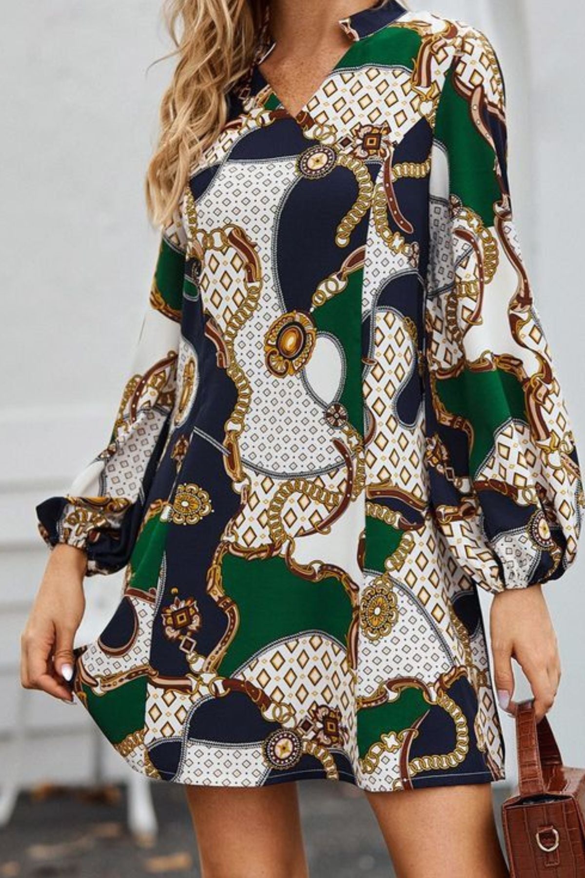 Golden Glamour Shirt Dress