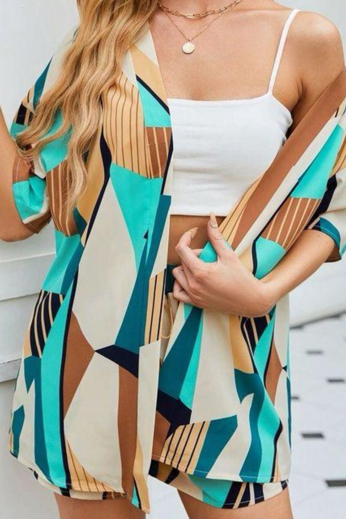 GALAXY CURVE KIMONO & SHORTS SET