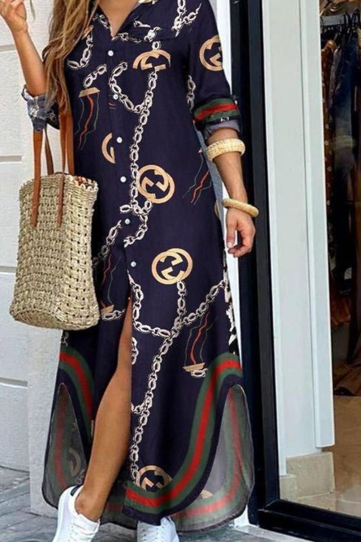 Nevy Charm Shirt Dress