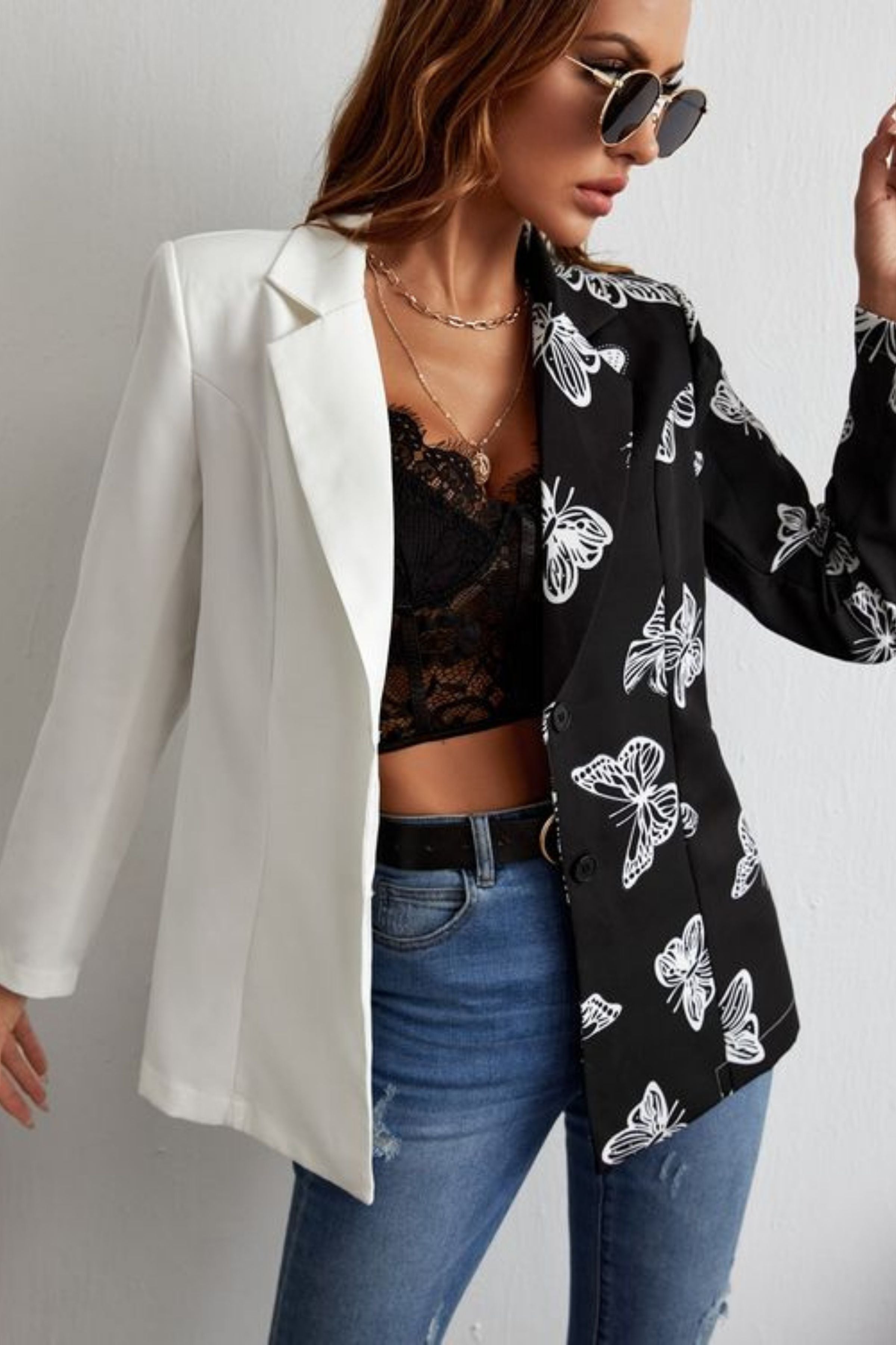 2 Tone Blazer Women