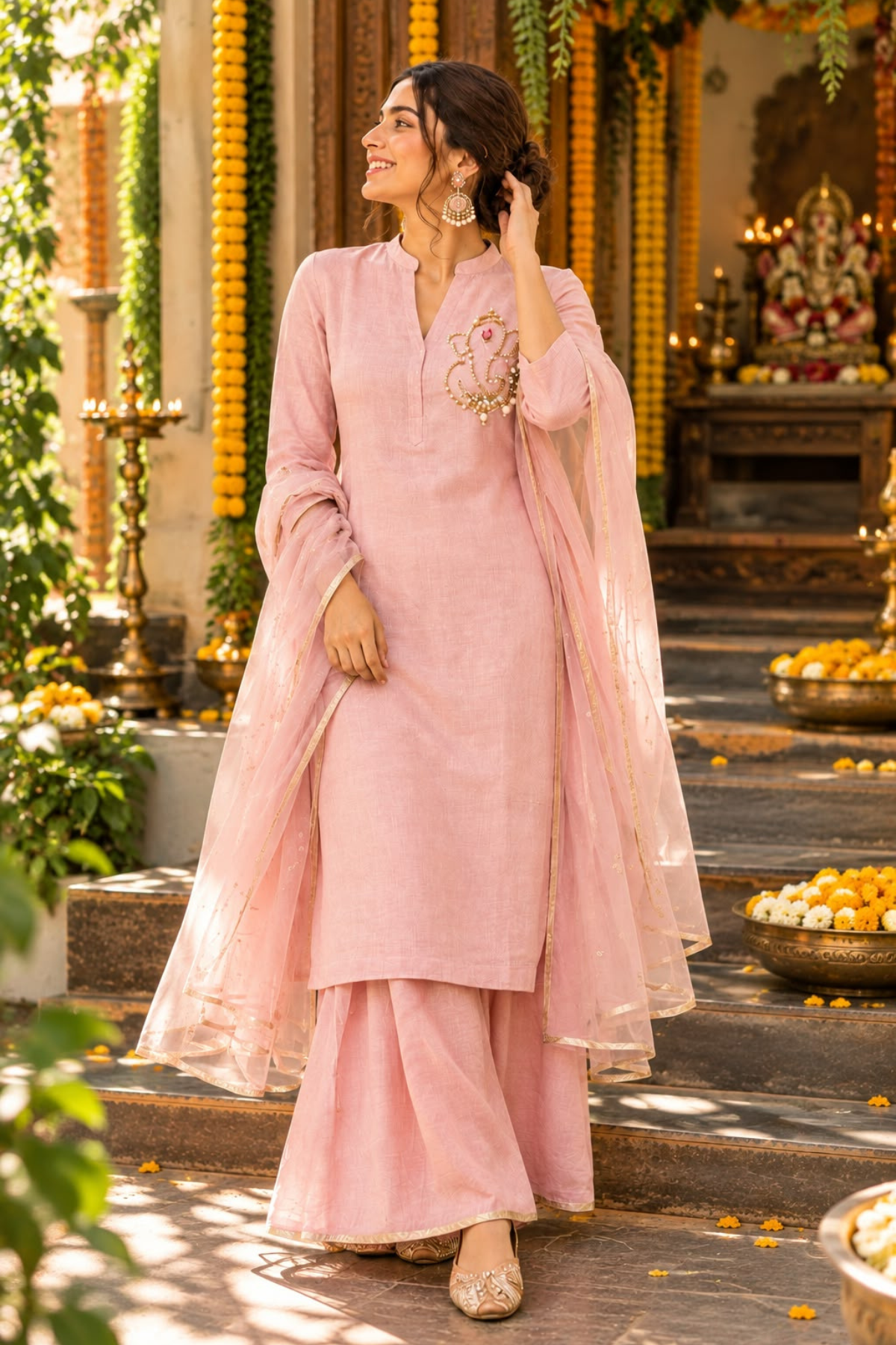Ganesh Grace Embroidered Kurta Set
