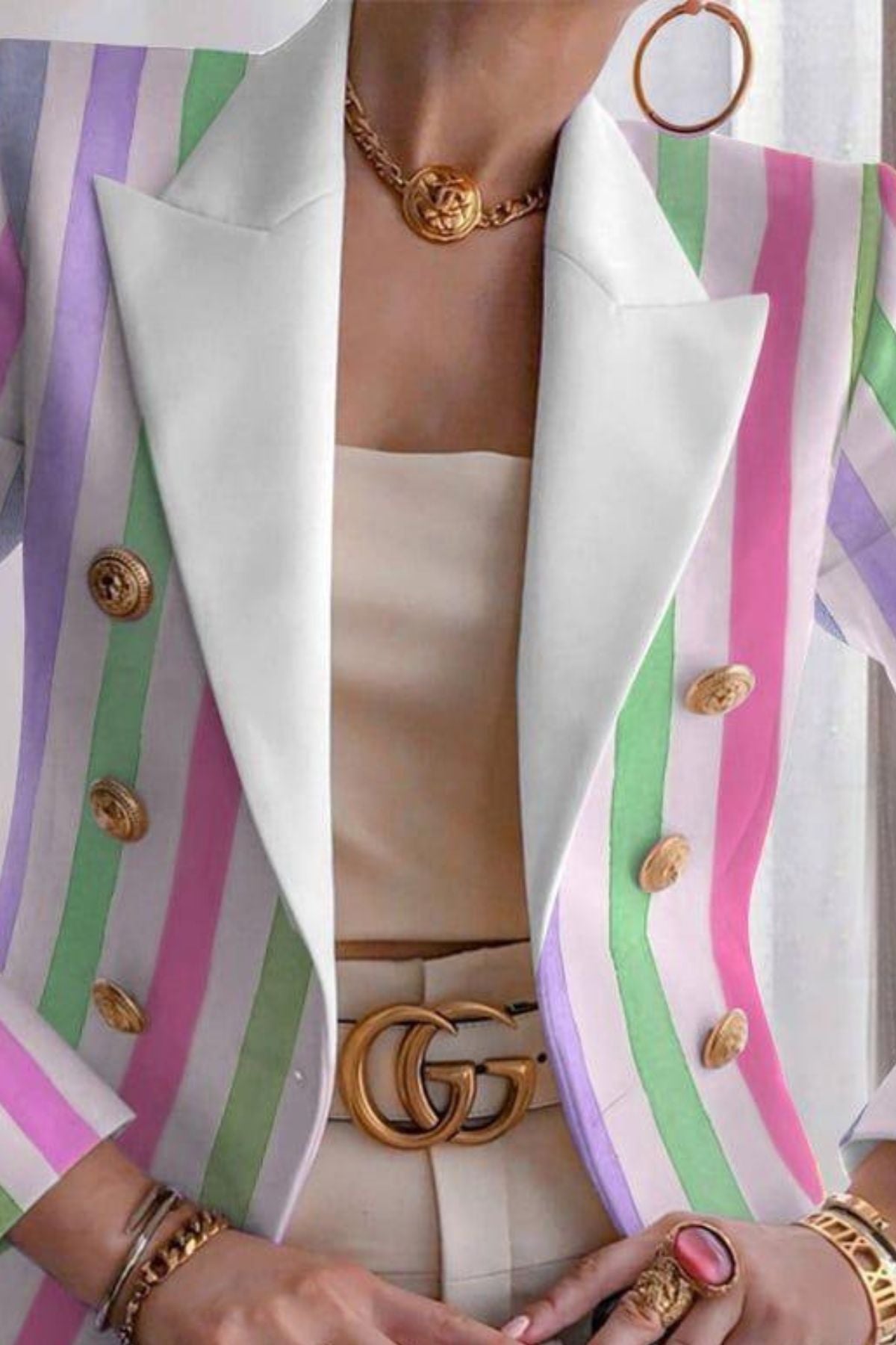 The Luxe Stripe Blazer"