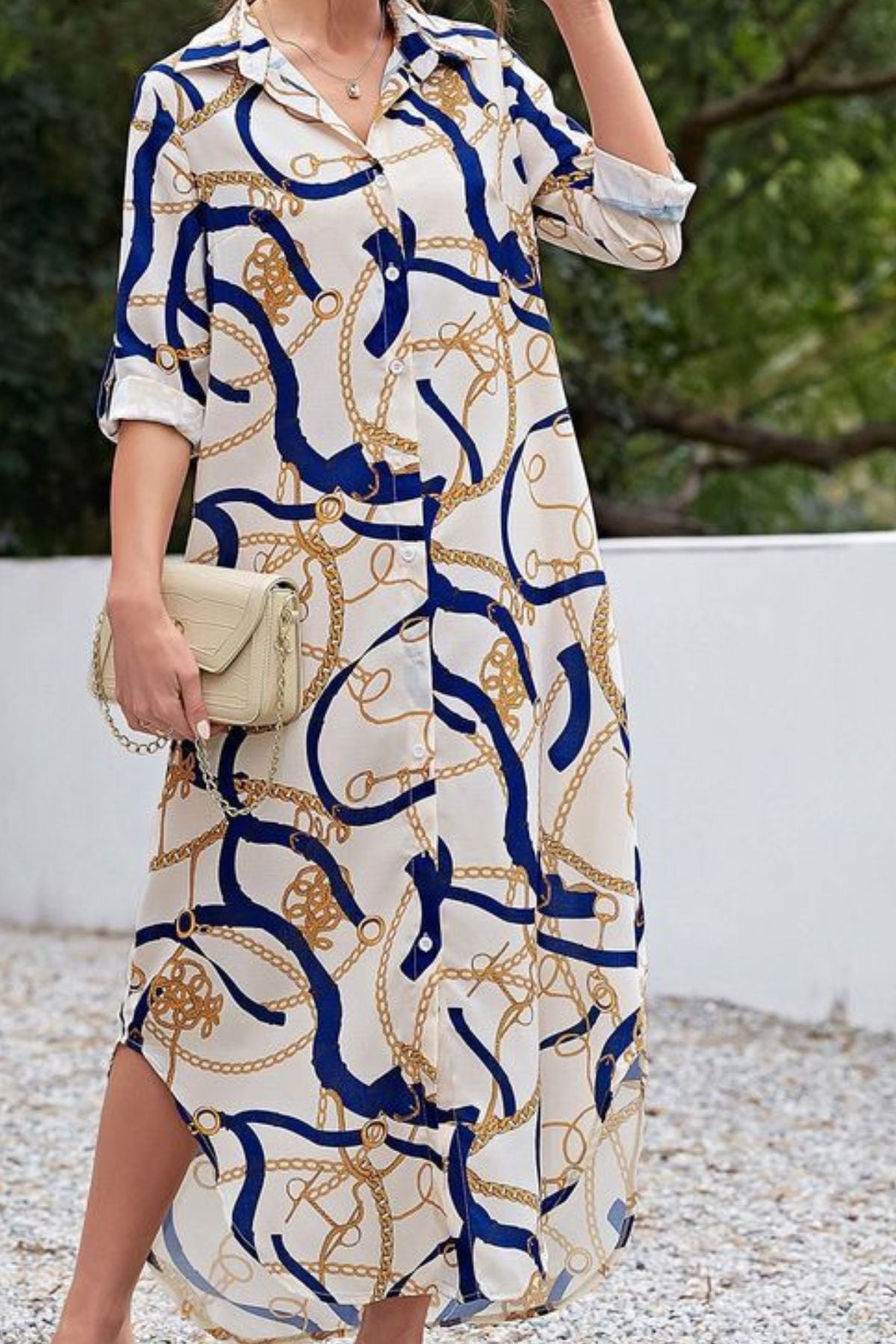 Ropes of Glamour Shirt Dress