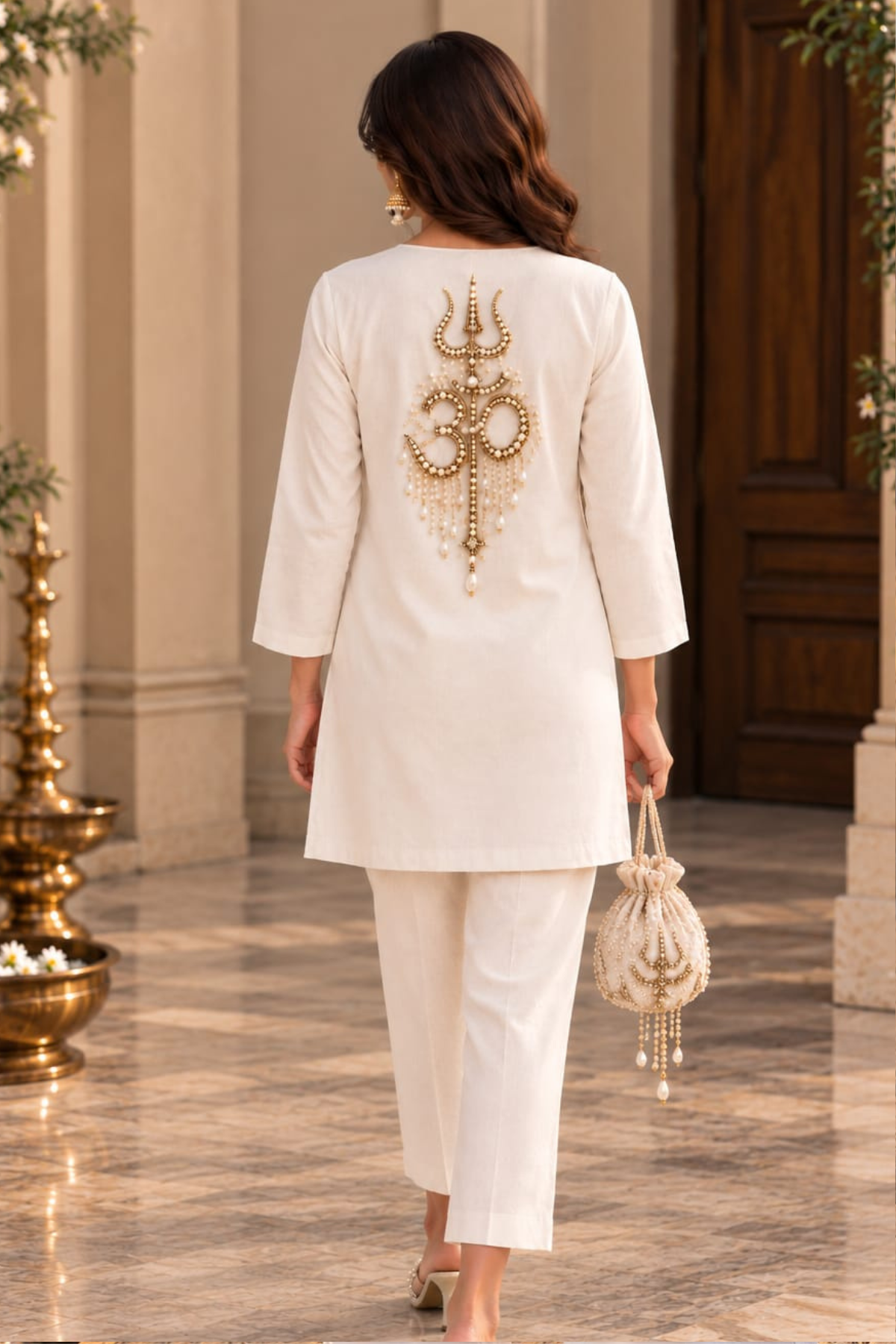 Noir Divine Embroidered Kurta set