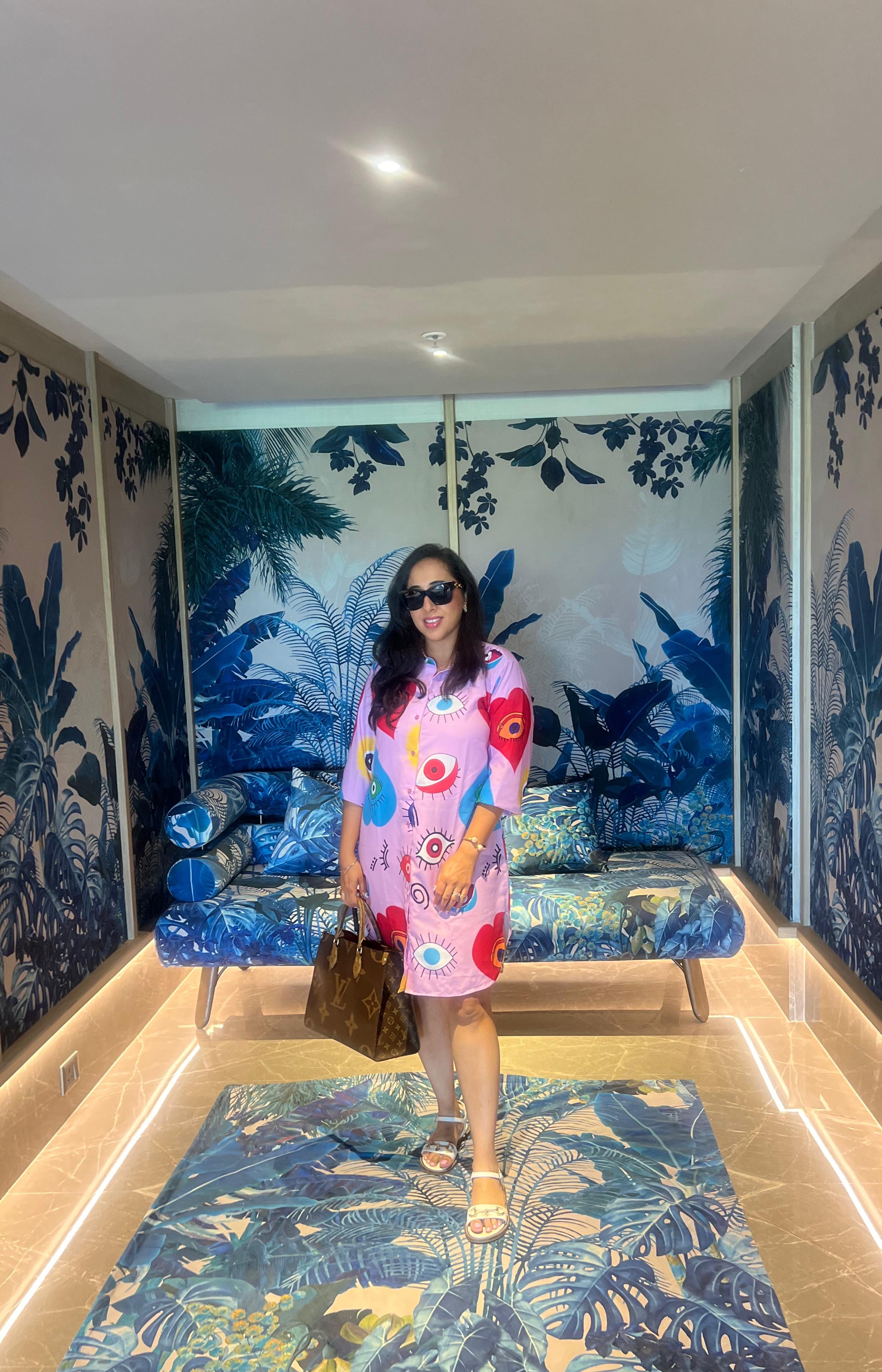 SUMMER EVIL EYE SHIRT DRESS