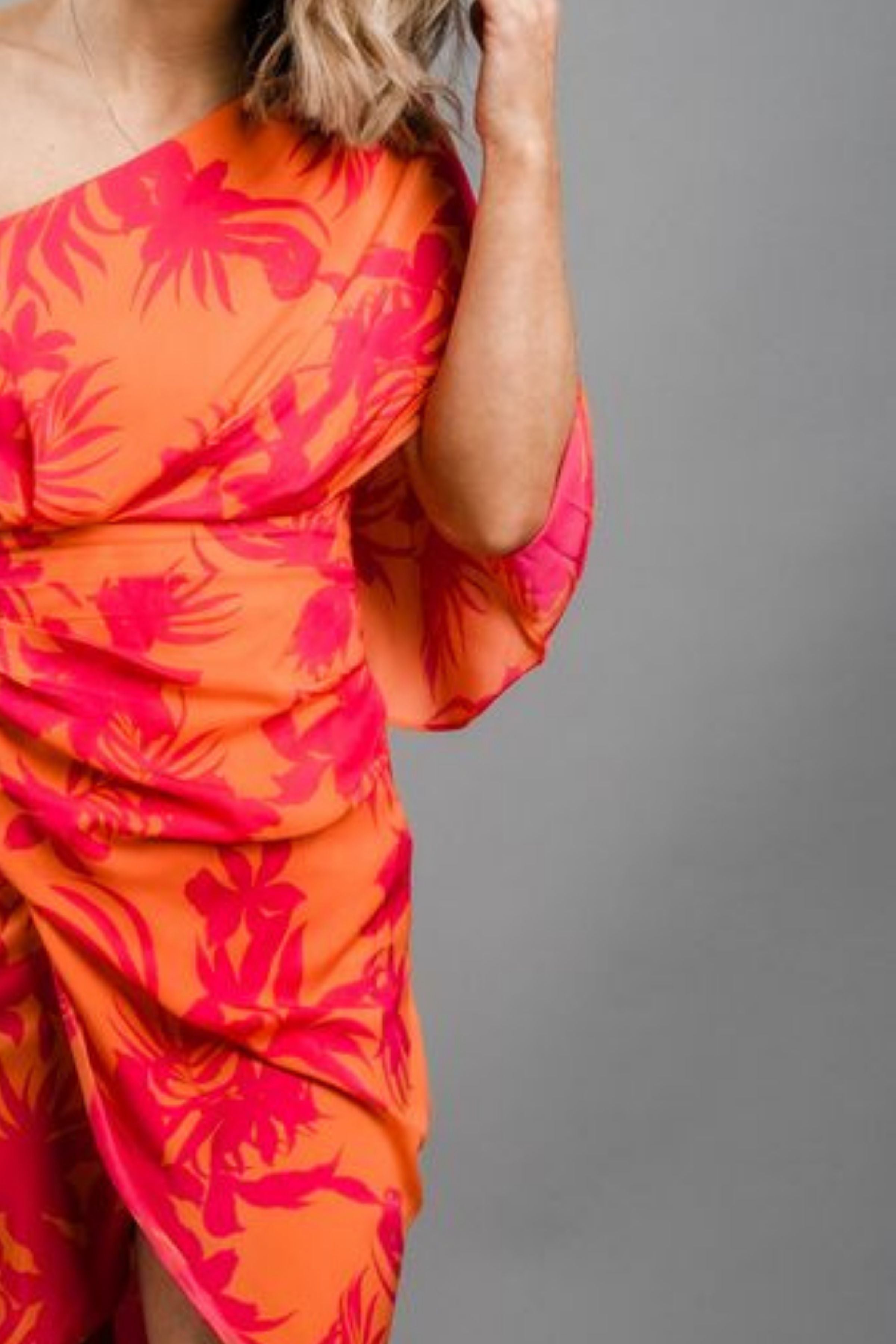 PAPAYA ONE SHOULDER DRESS