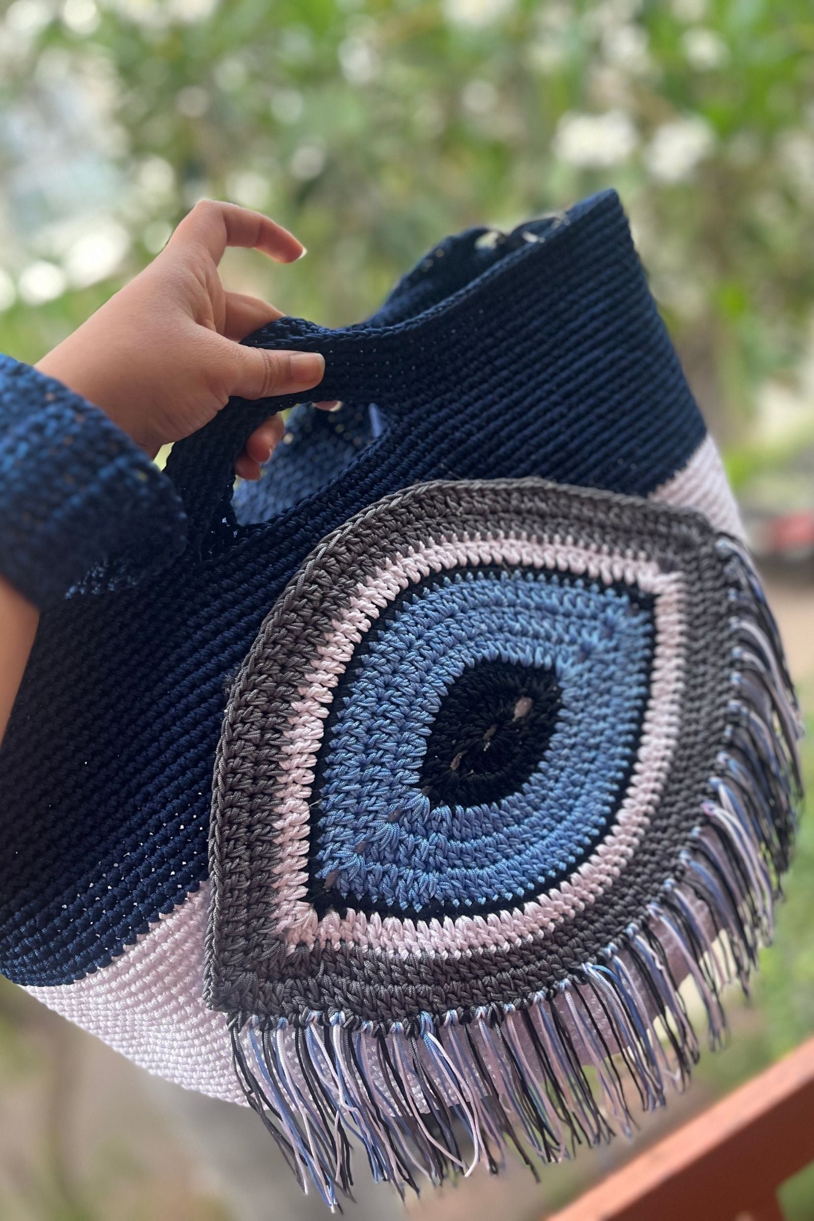 SAPPHIRE EVIL EYE BAG