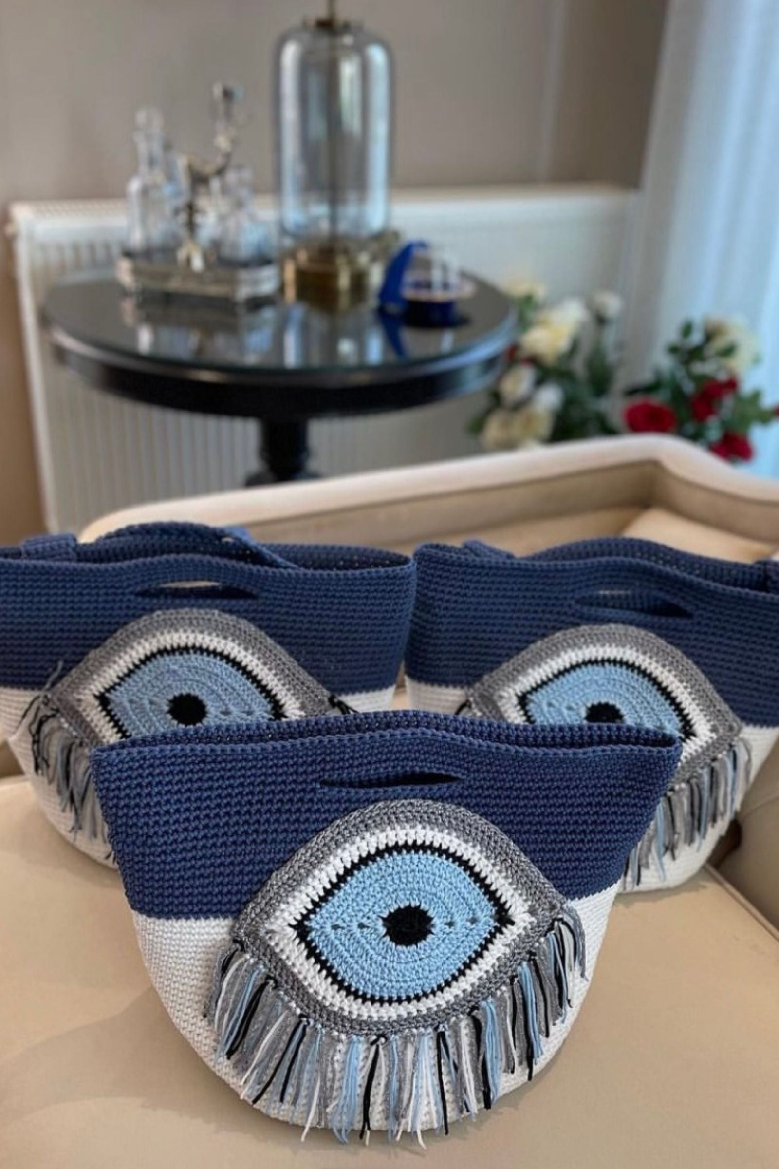 SAPPHIRE EVIL EYE BAG