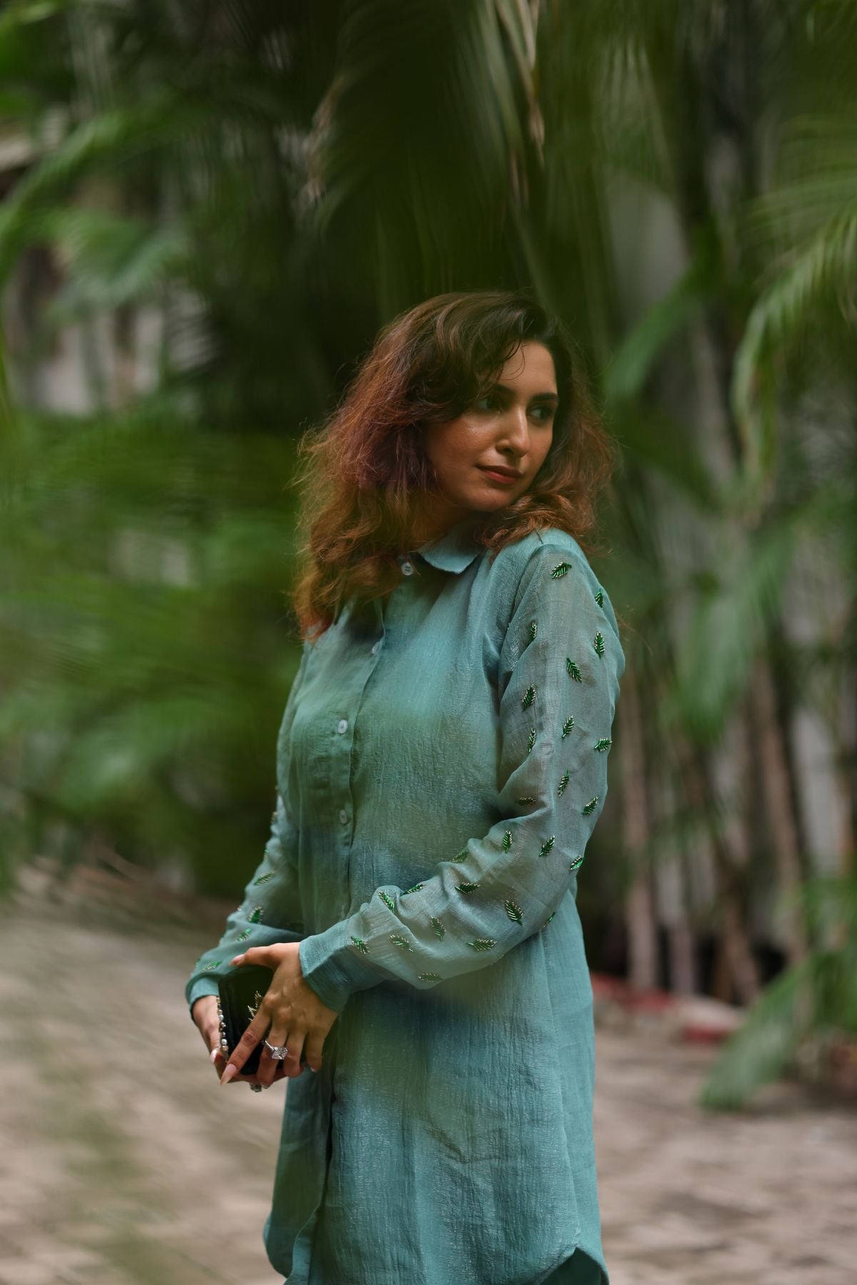 Mint Leaf Shirt Dress