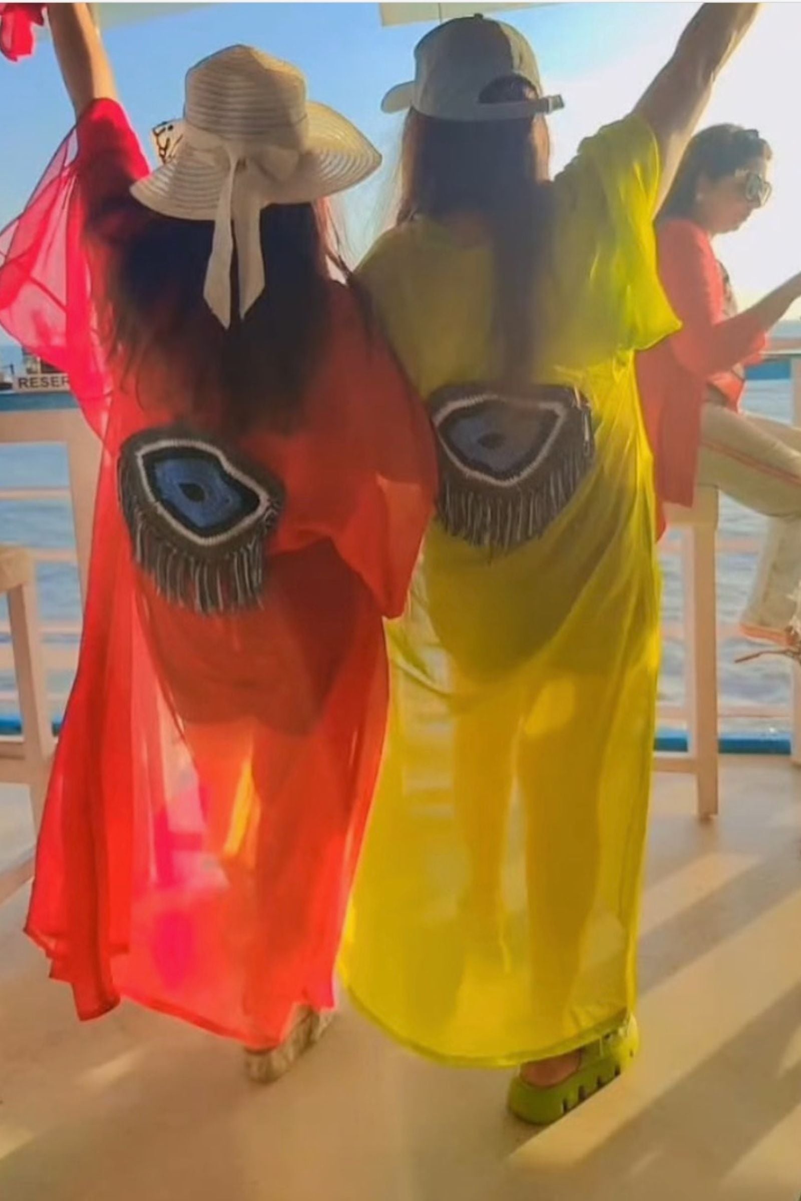 EVIL EYE KIMONOS WITH A CROCHET MOTIF