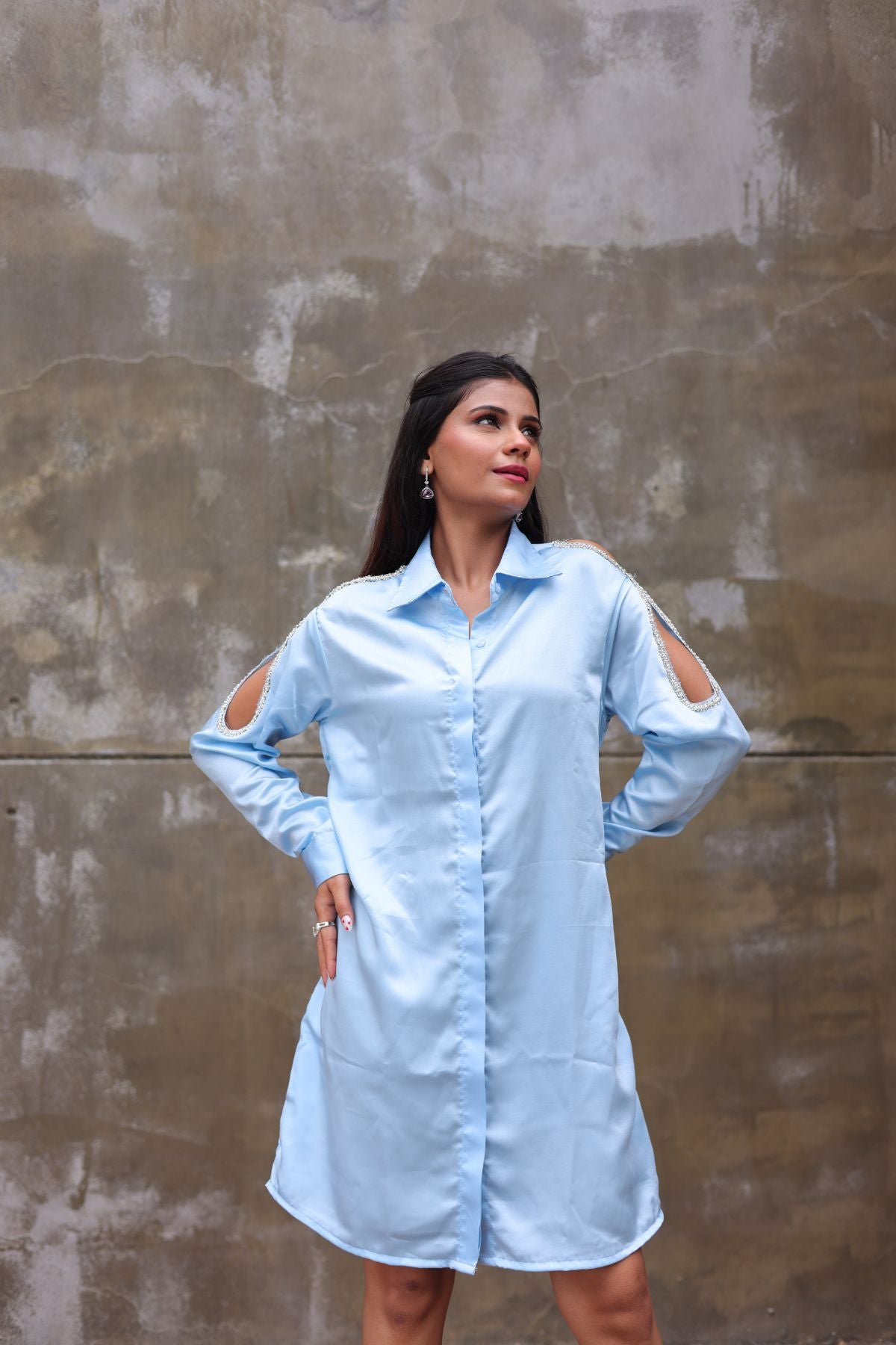 Diamond Whisper Shirt Dress