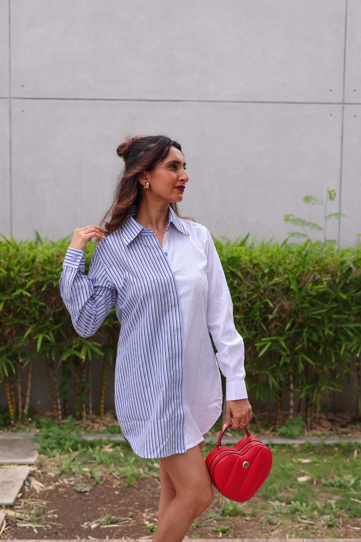 Duo Tone Shirt Dress