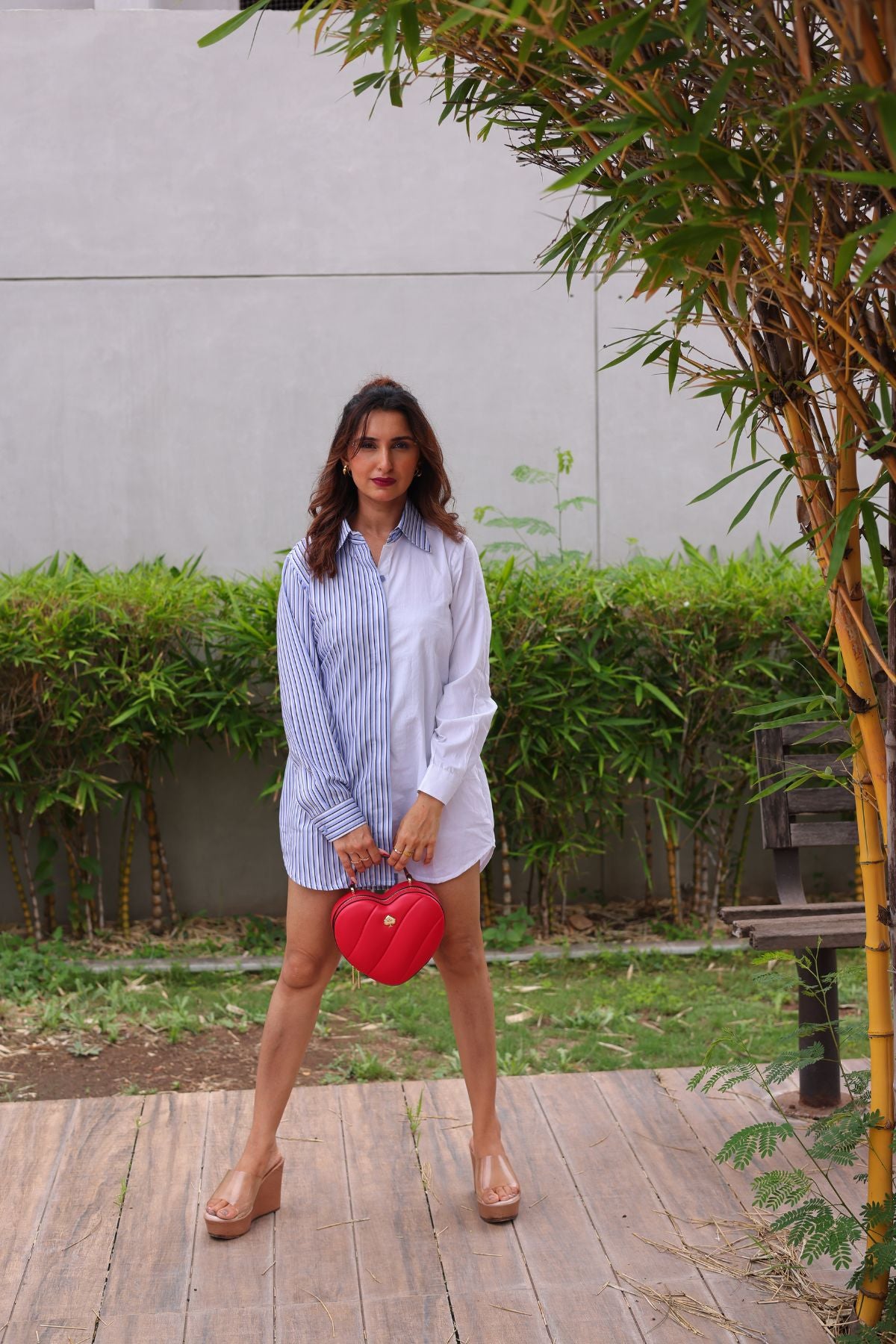 Duo Tone Shirt Dress