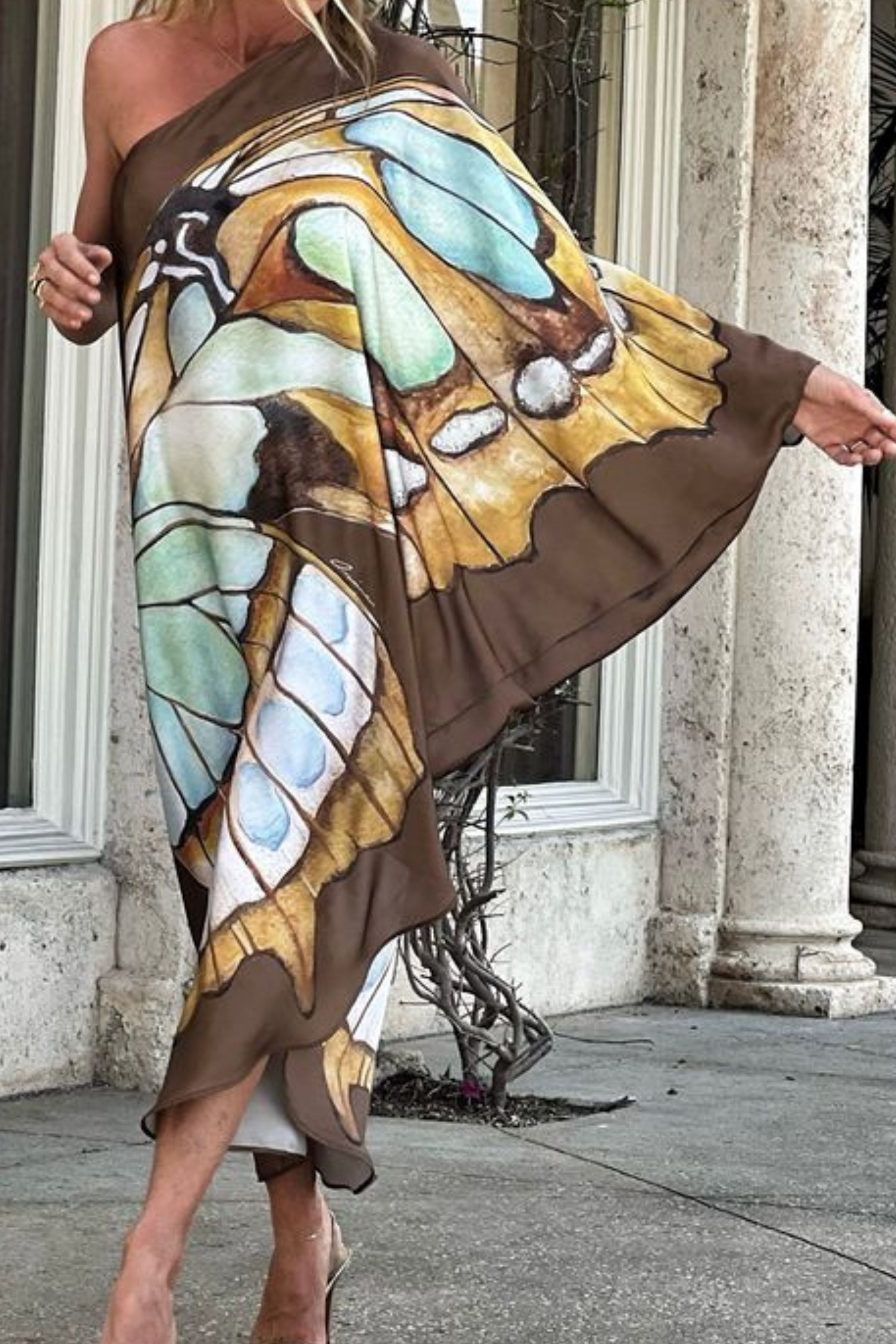 MALACHITE BUTTERFLY KAFTAN