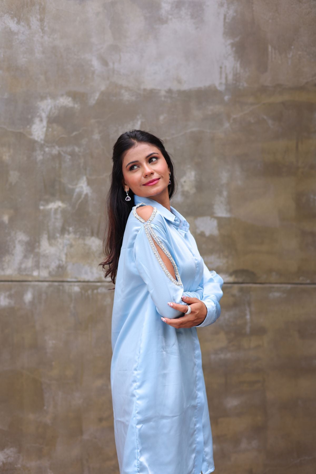 Diamond Whisper Shirt Dress