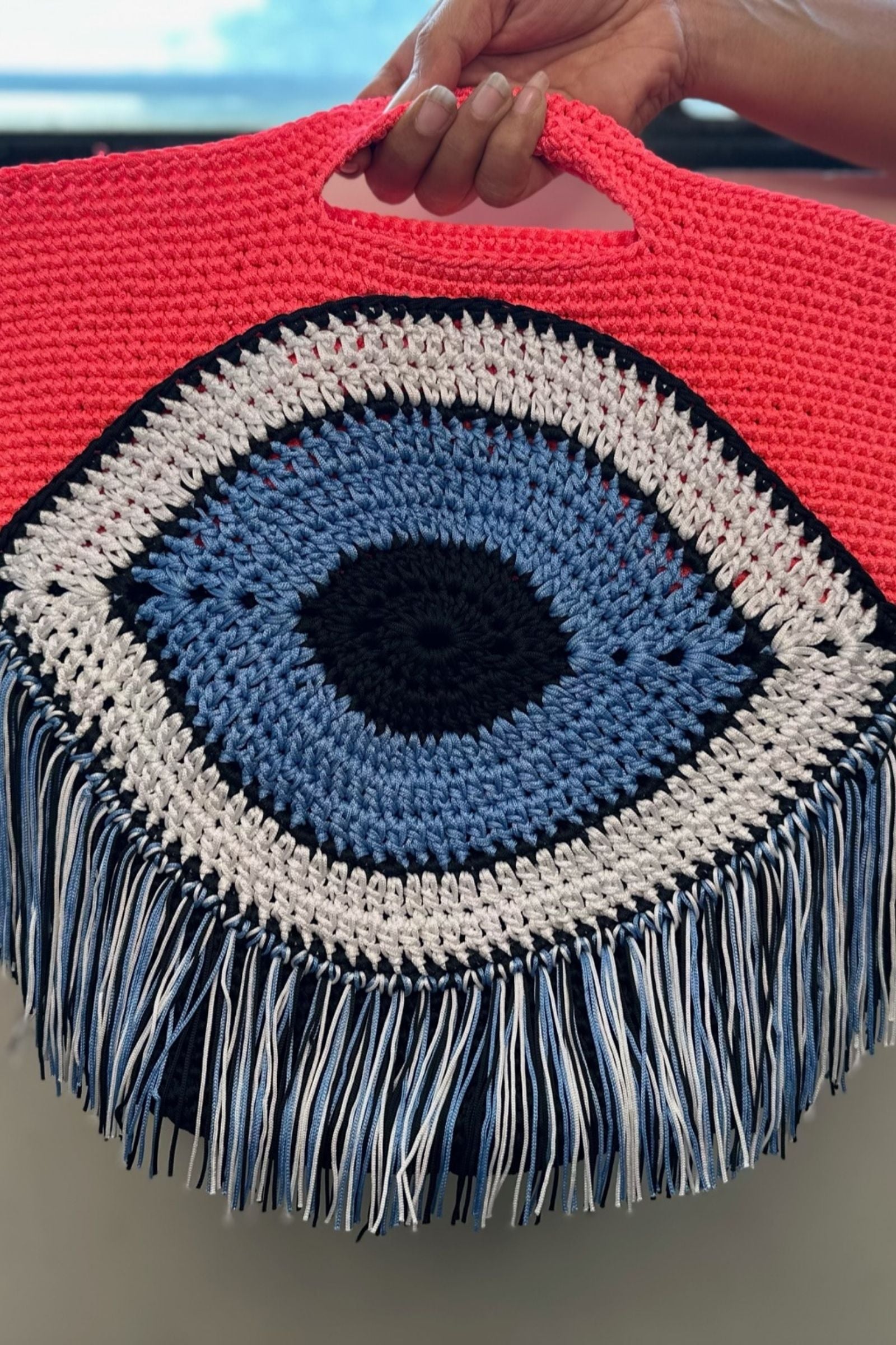 CAMELLIA EVIL EYE BAG