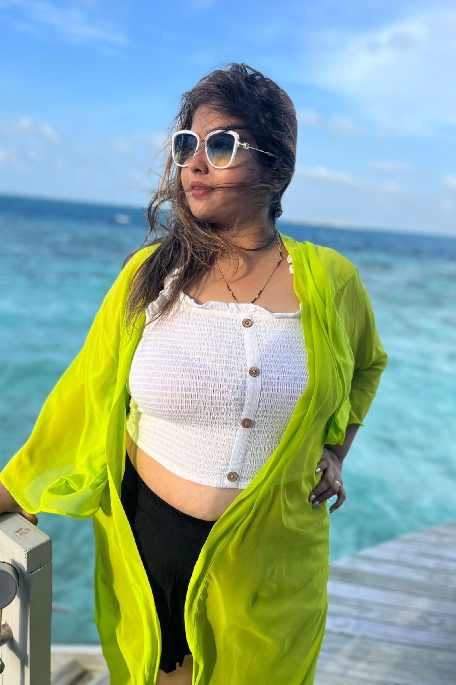 EVIL EYE KIMONOS WITH A CROCHET MOTIF