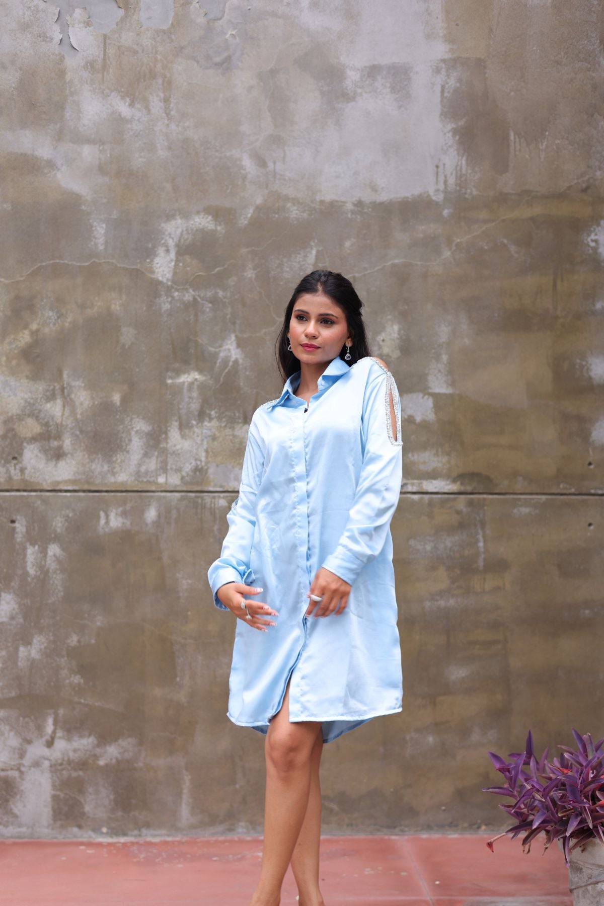Diamond Whisper Shirt Dress