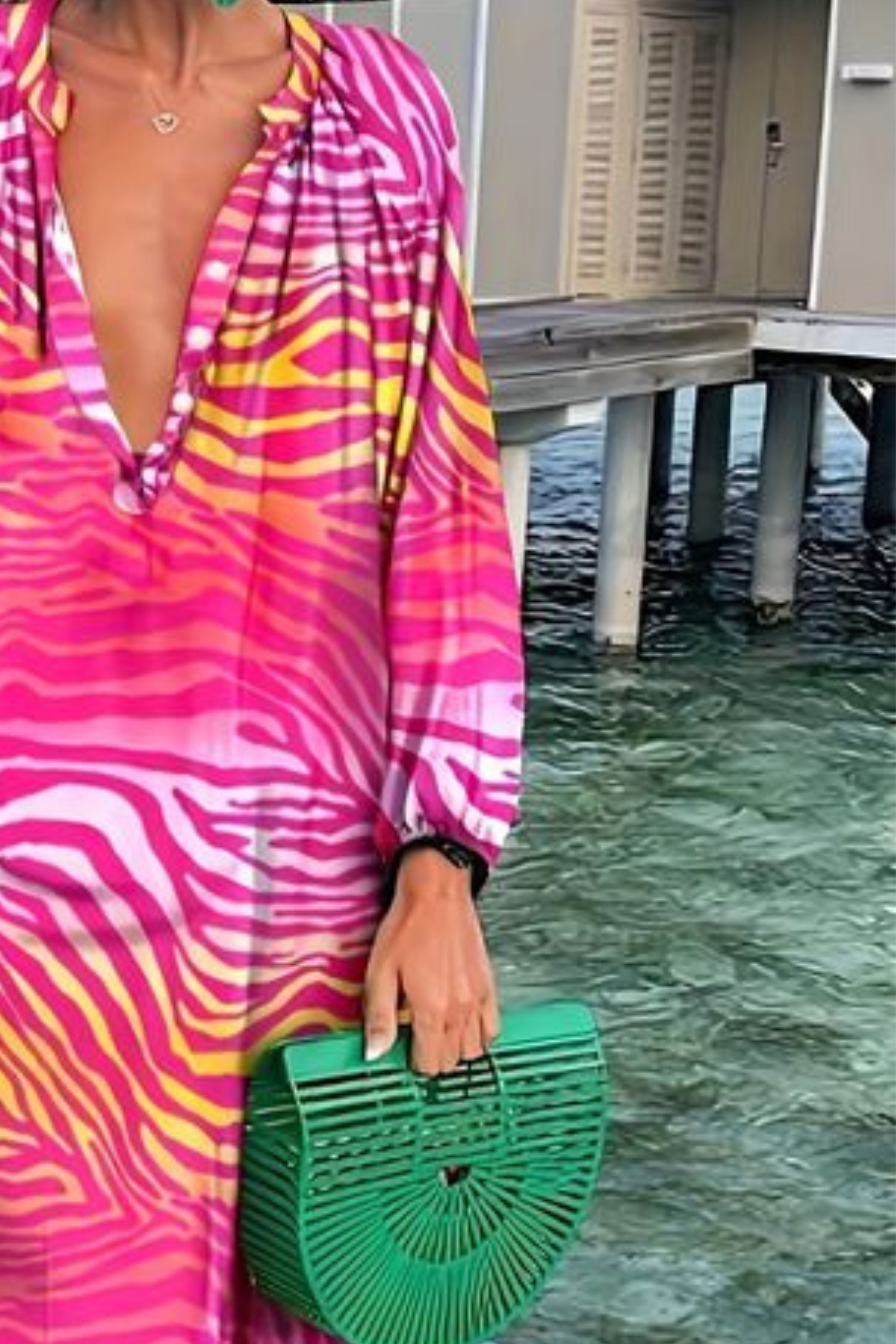 GERANIUM BOHO LONG MAXI DRESS