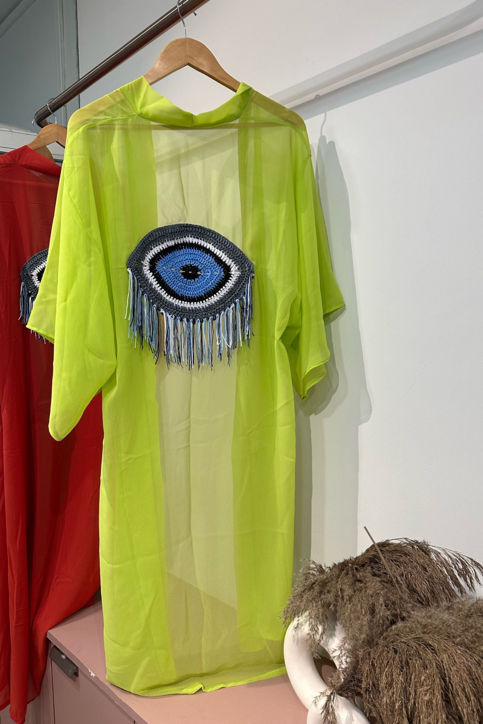 EVIL EYE KIMONOS WITH A CROCHET MOTIF