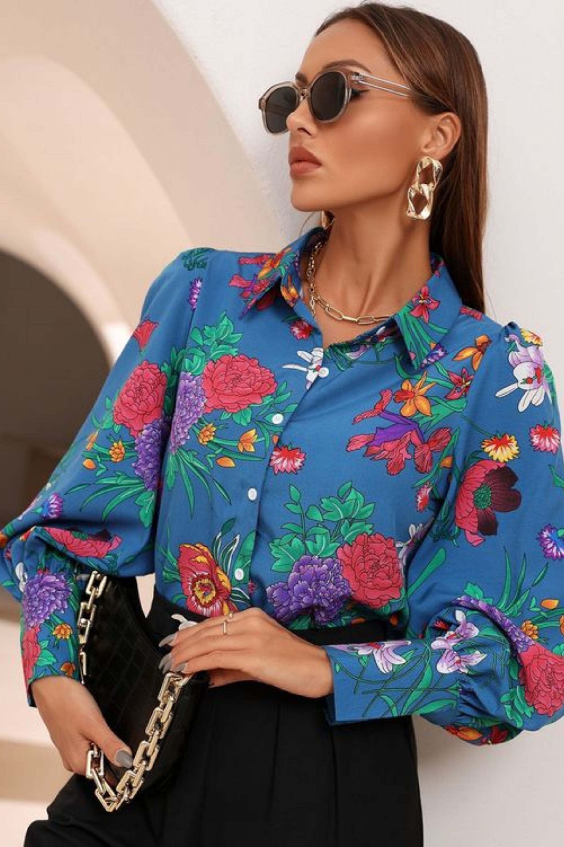 DORN BALOON SLEEVE COTTON SHIRT 2