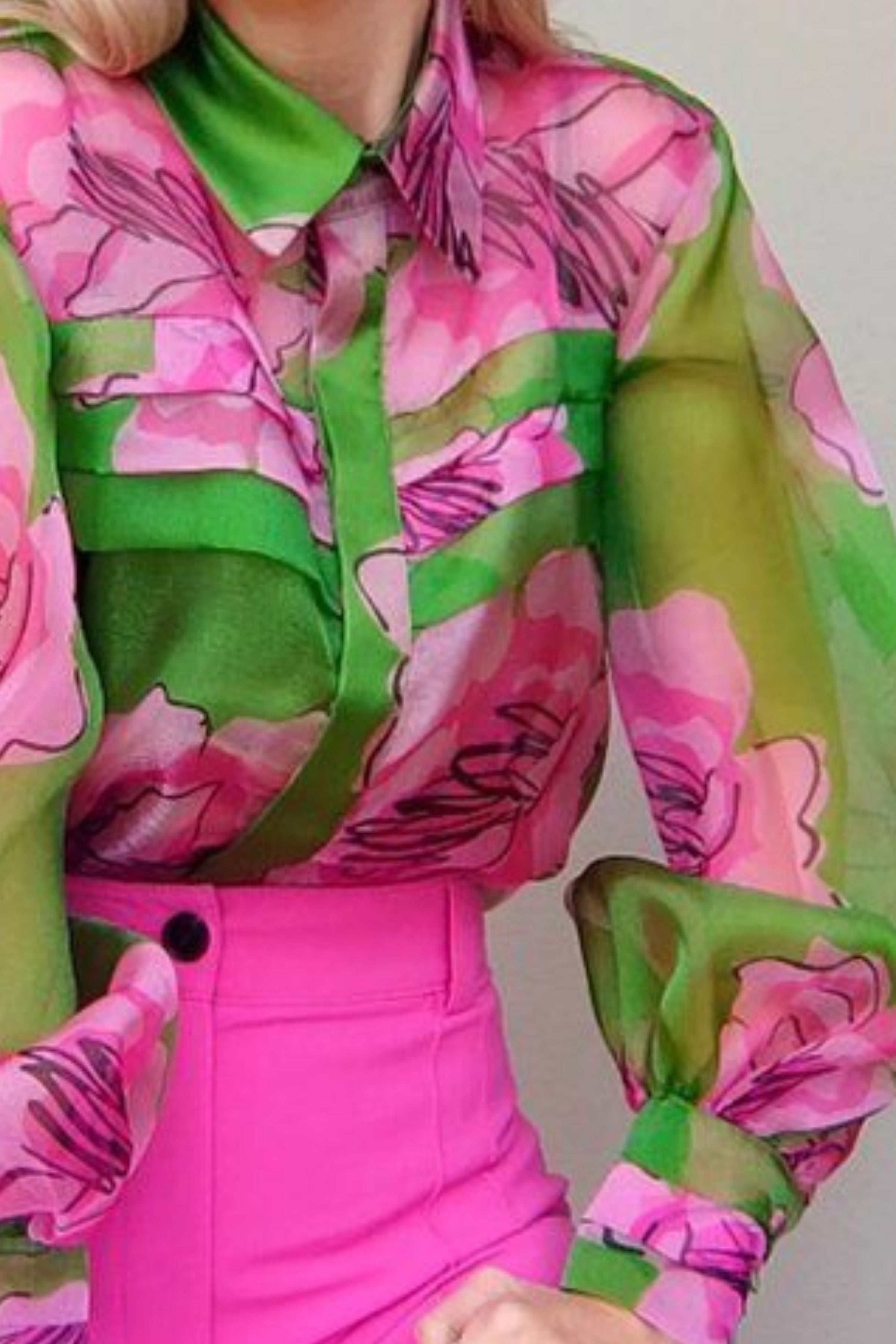 ELEGANT STYLE ORGANZA SHIRT 1