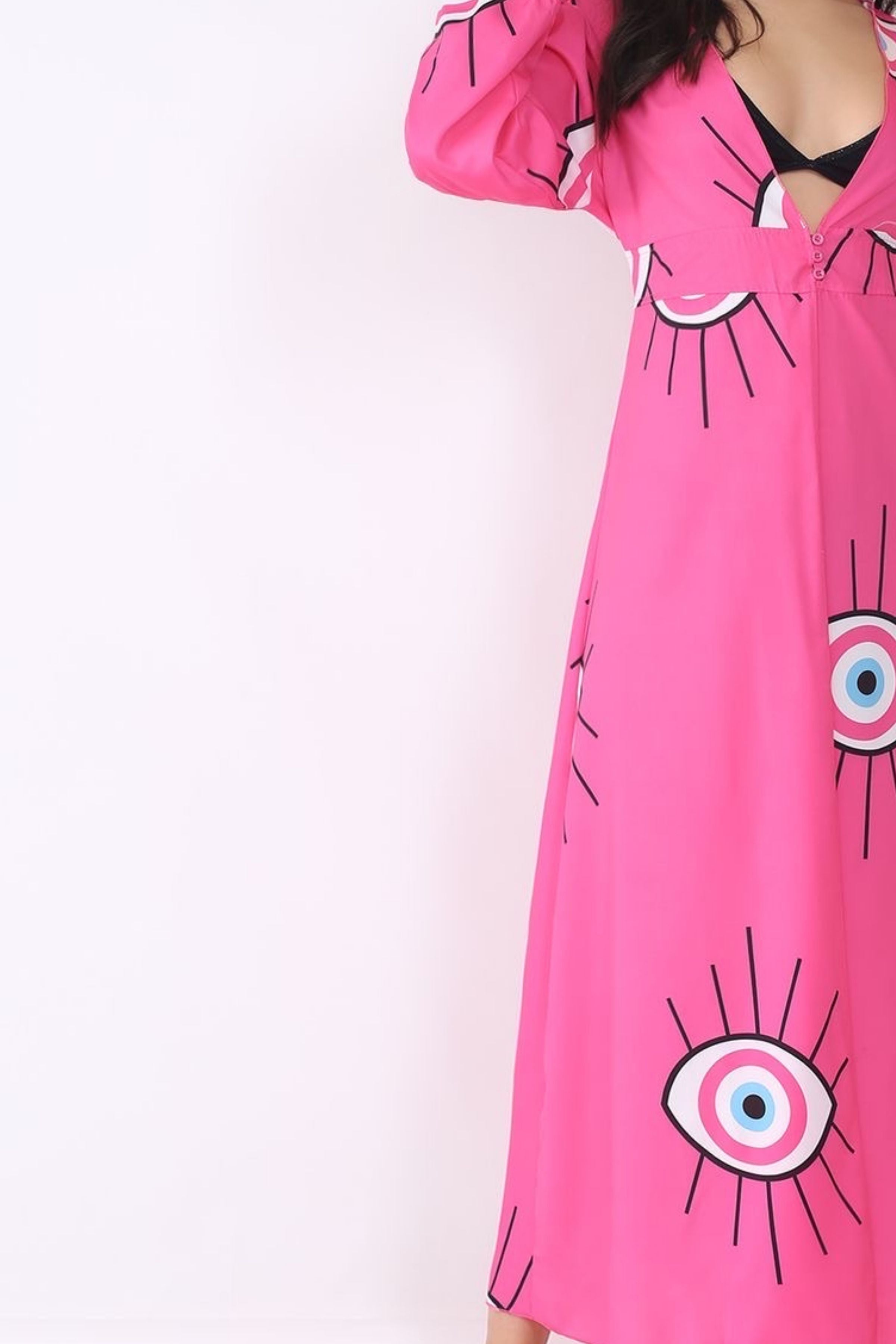 Evil Eye Bohemian Swim Cover Up With Pearls 1