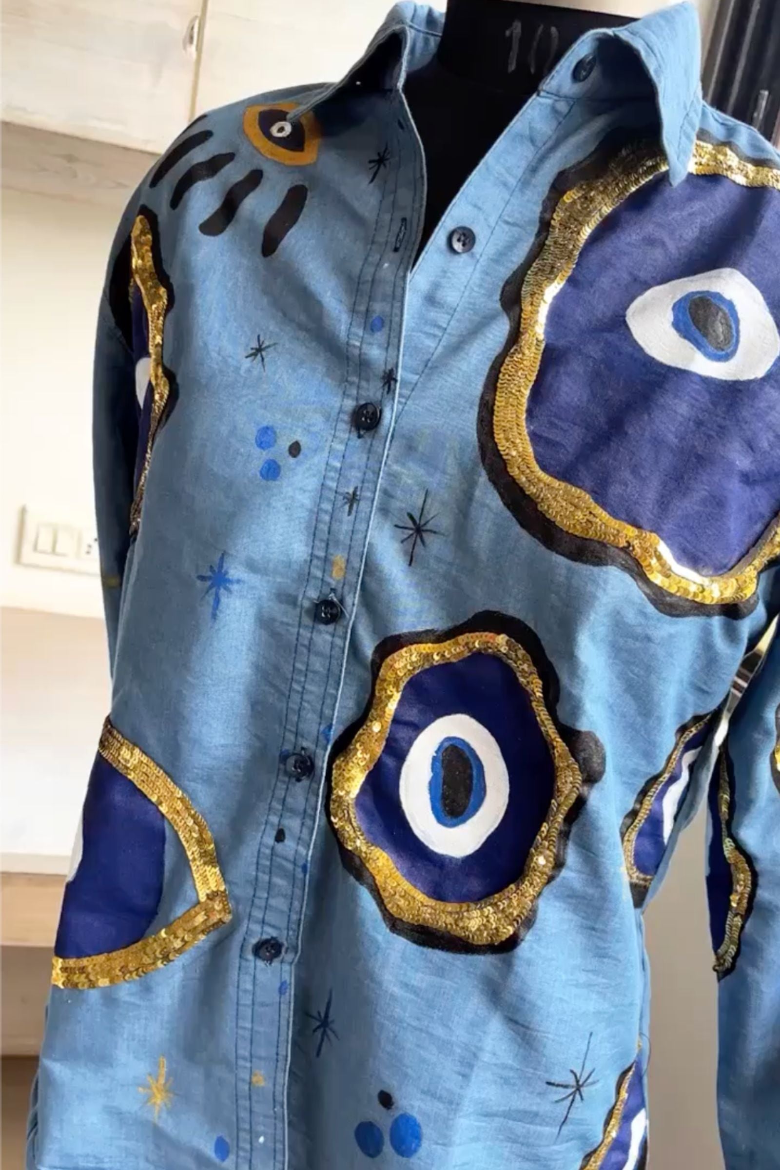 Evil Eye Denim Shirt 2