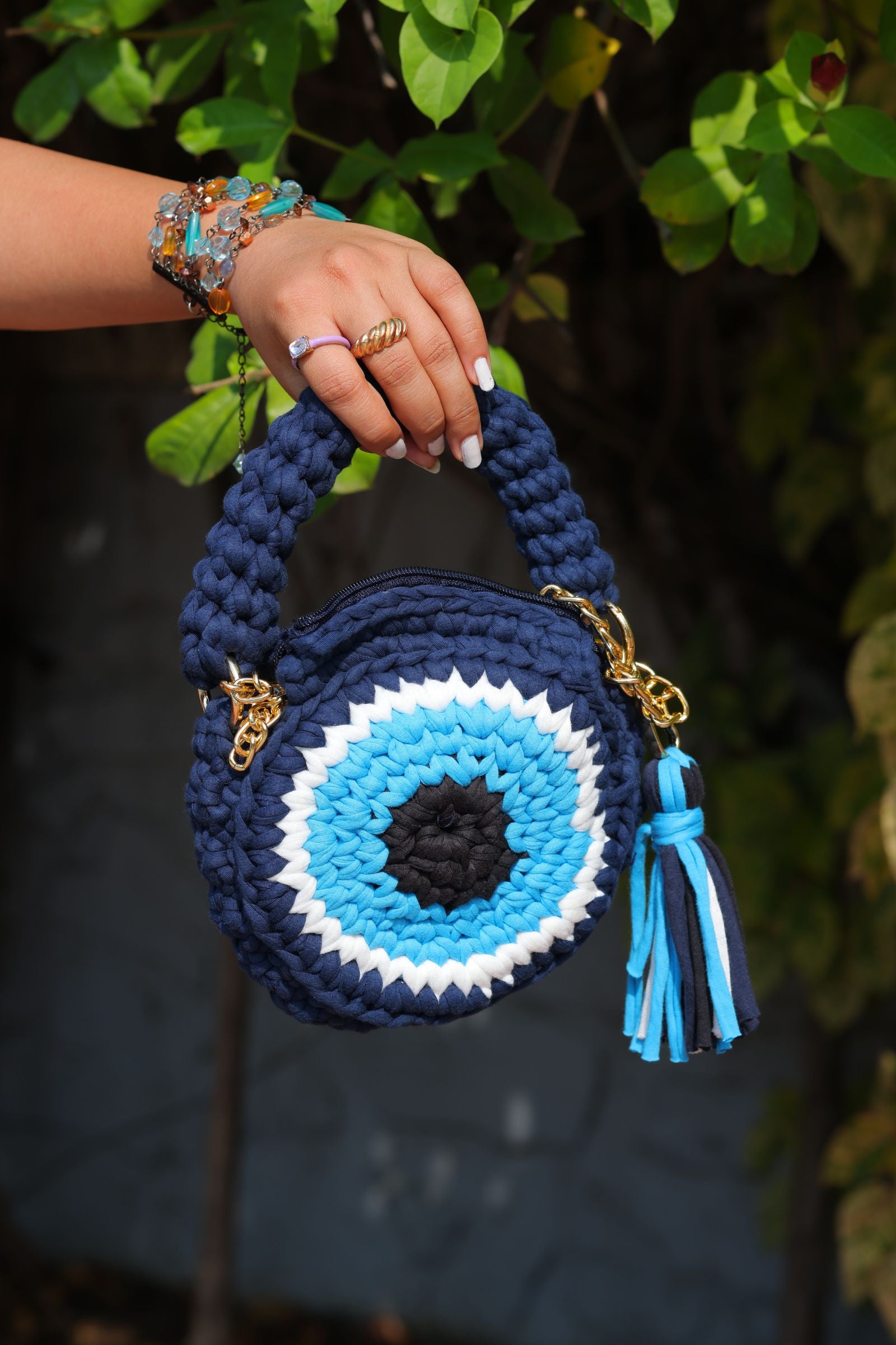 Evil Eye Macrame Bag 7