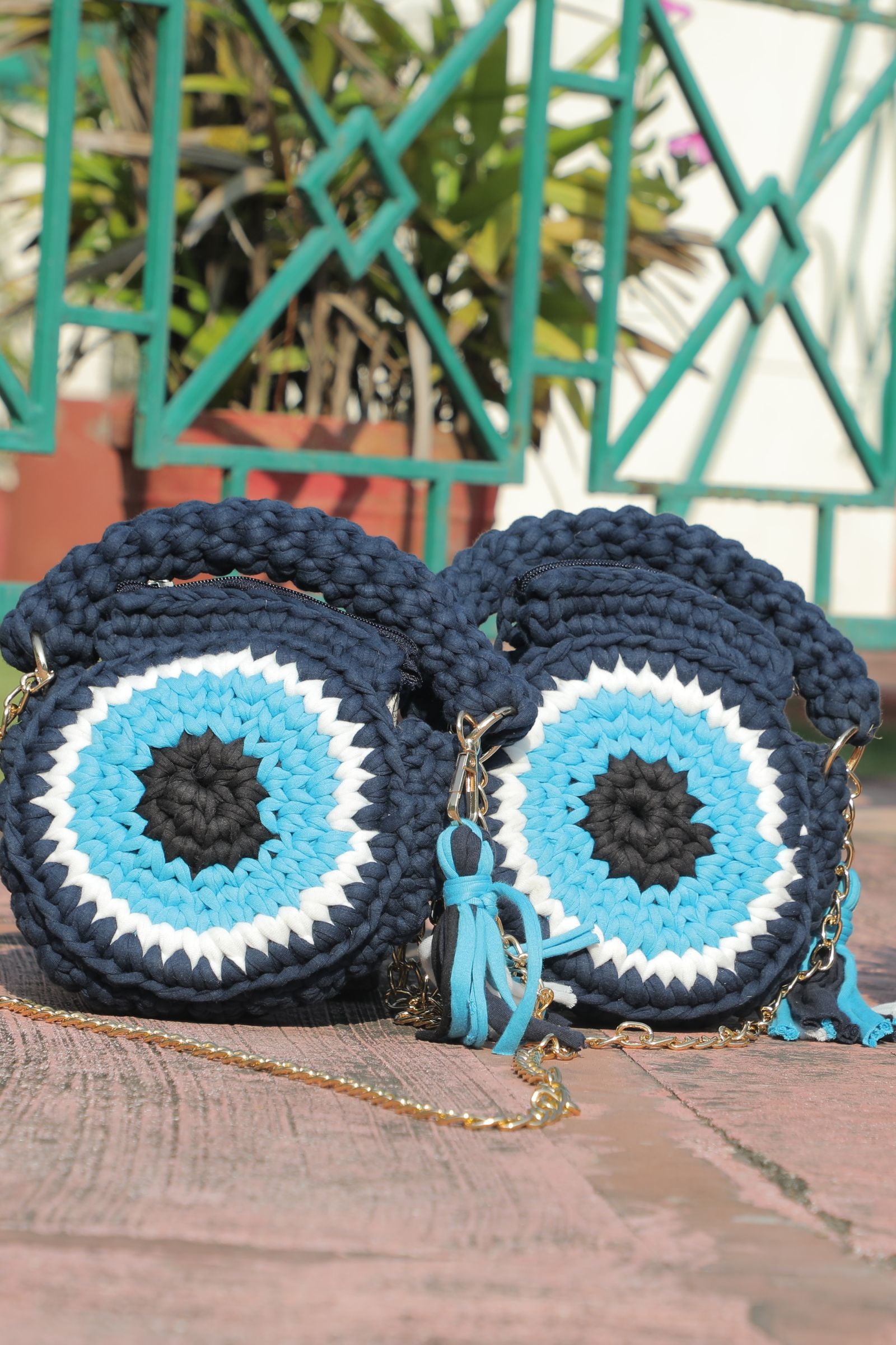Evil Eye Macrame bag 