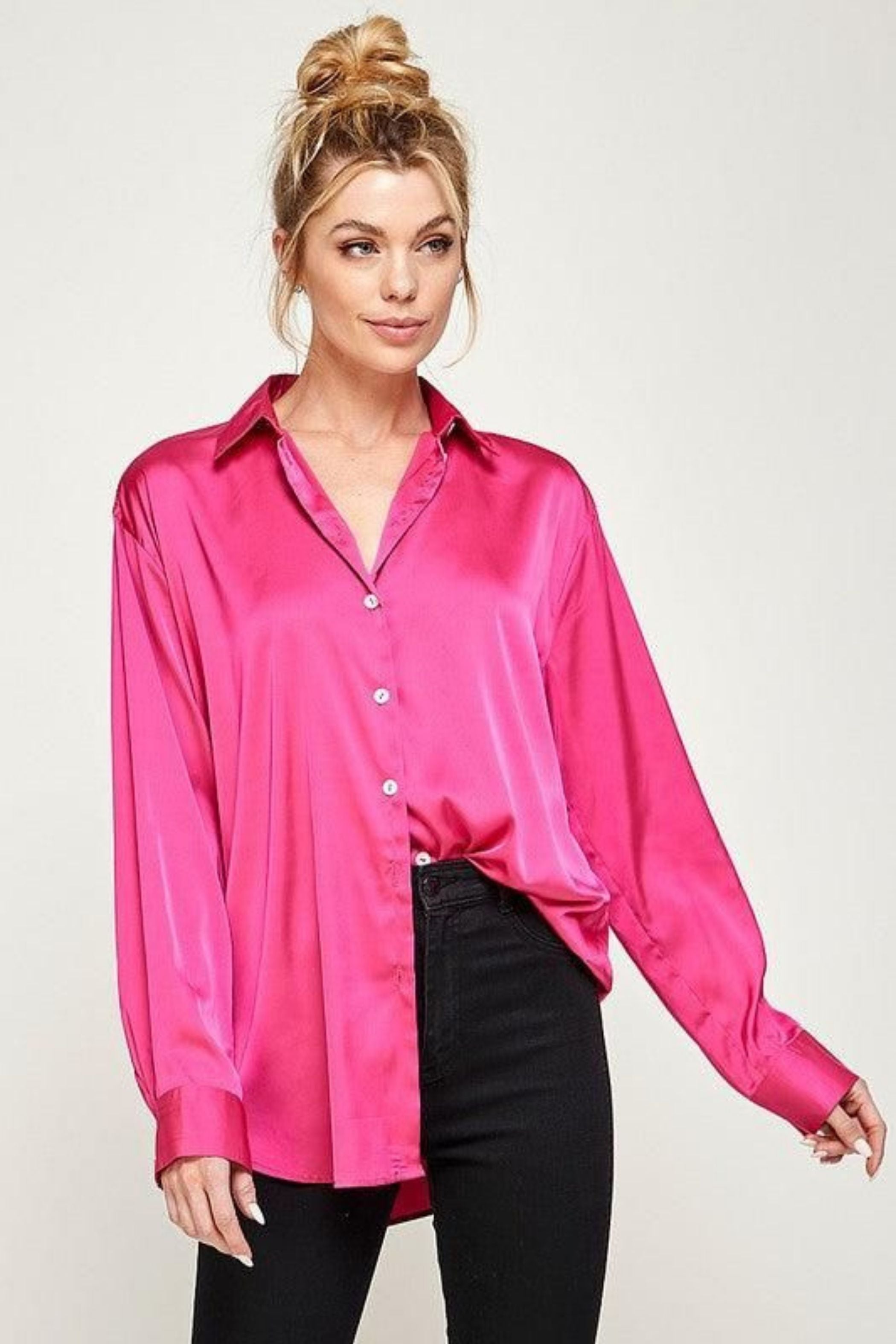 FUSCHIA SATIN SHIRT 3