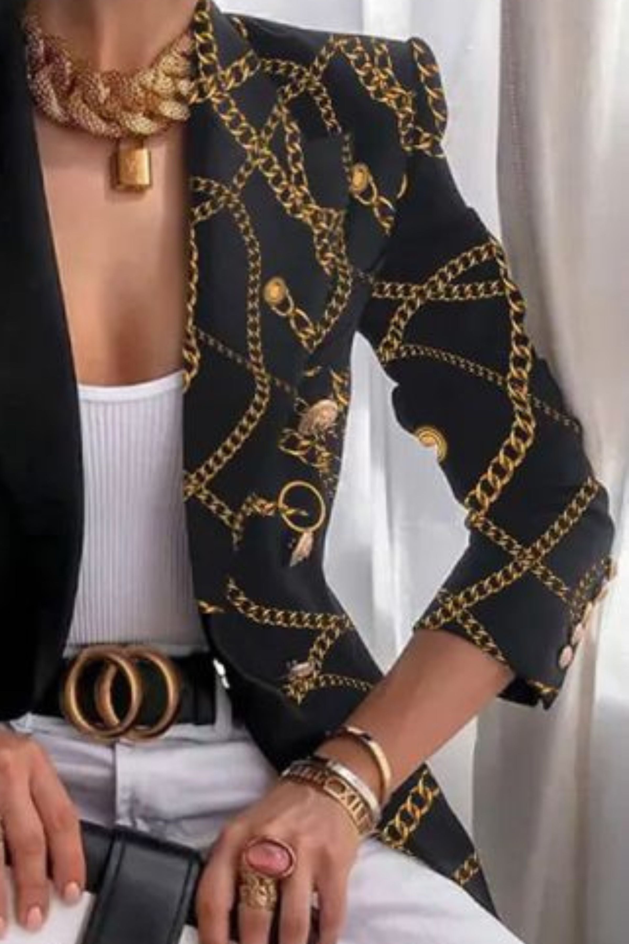 GOLD ZIPPER BLAZER 2
