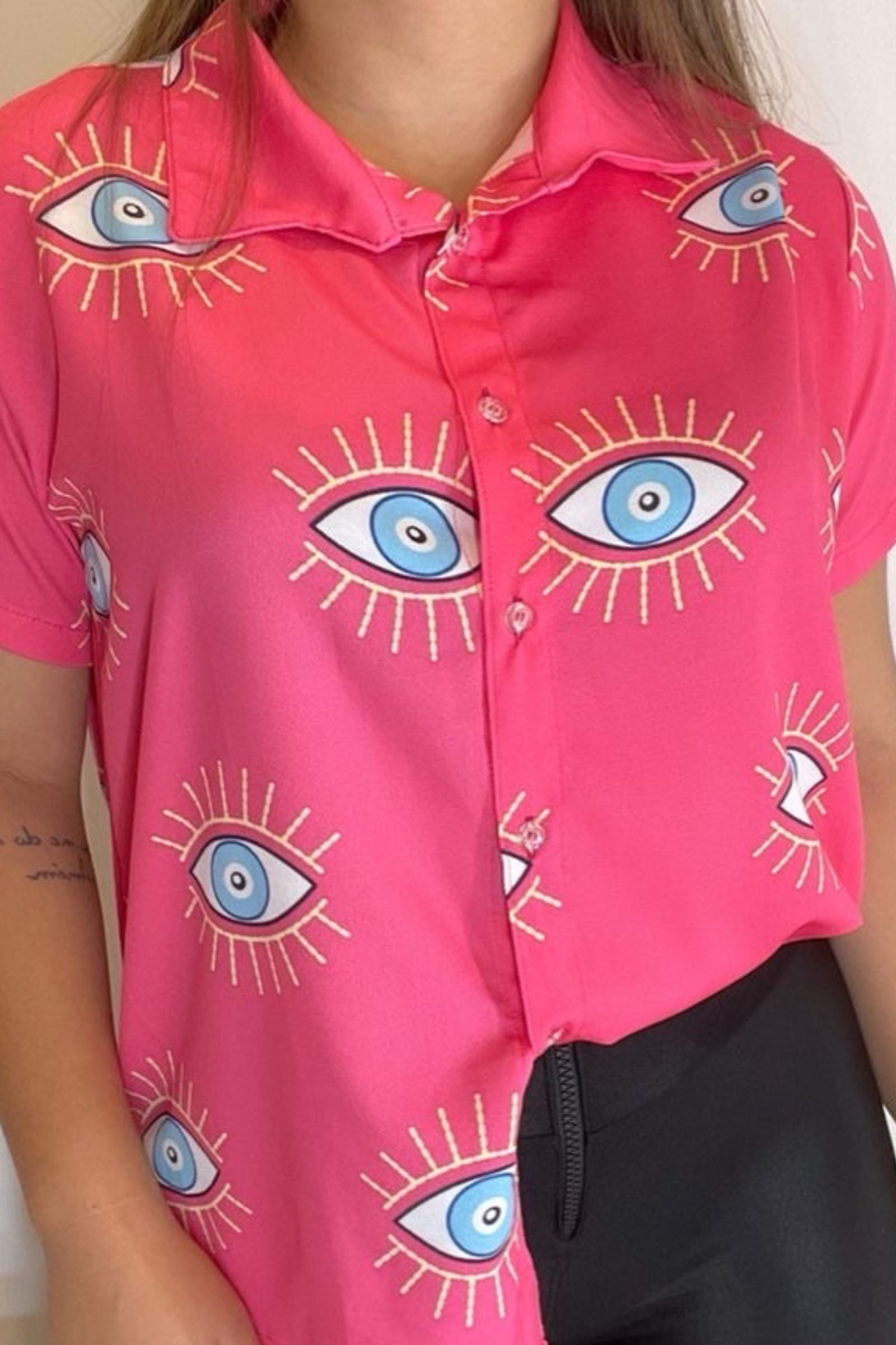 Hot Pink Evil Eye Shirt