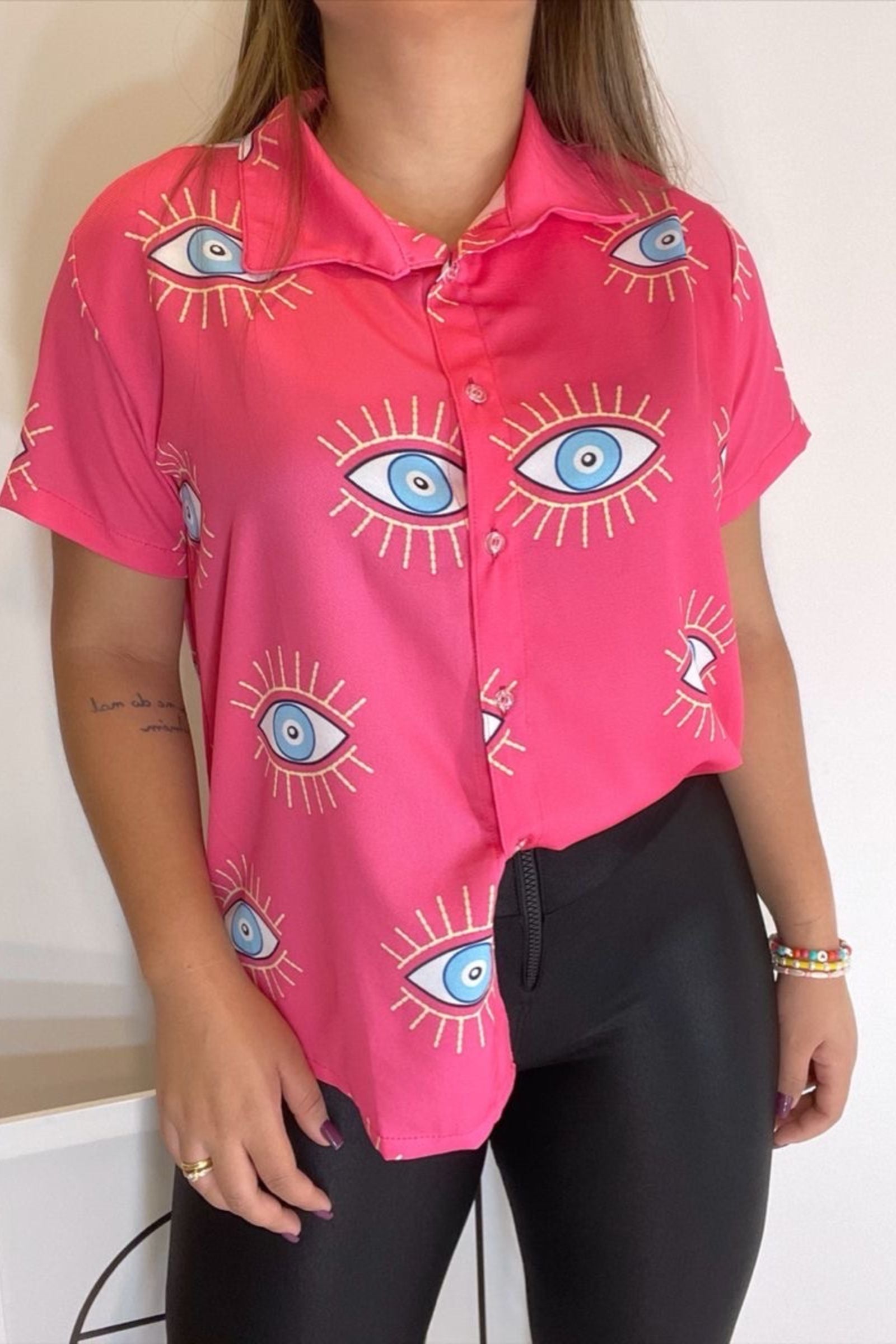 Hot Pink Evil Eye Shirt 1